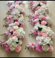 Artificial Floral Row Décor