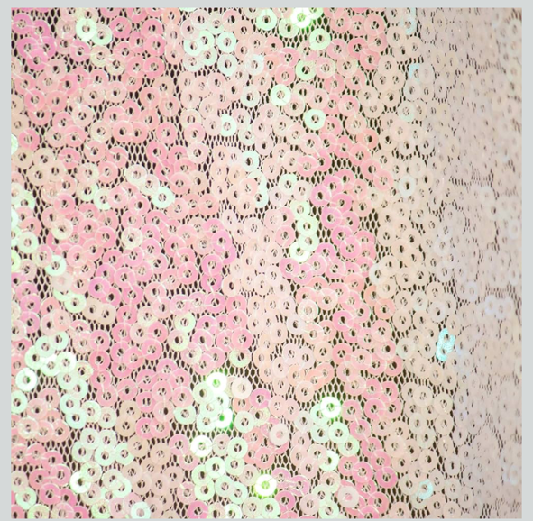 White Iridescent Sequin Backdrop Curtains