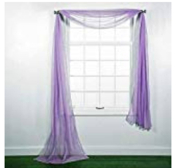Solid Sheer Scarf Valance Topper