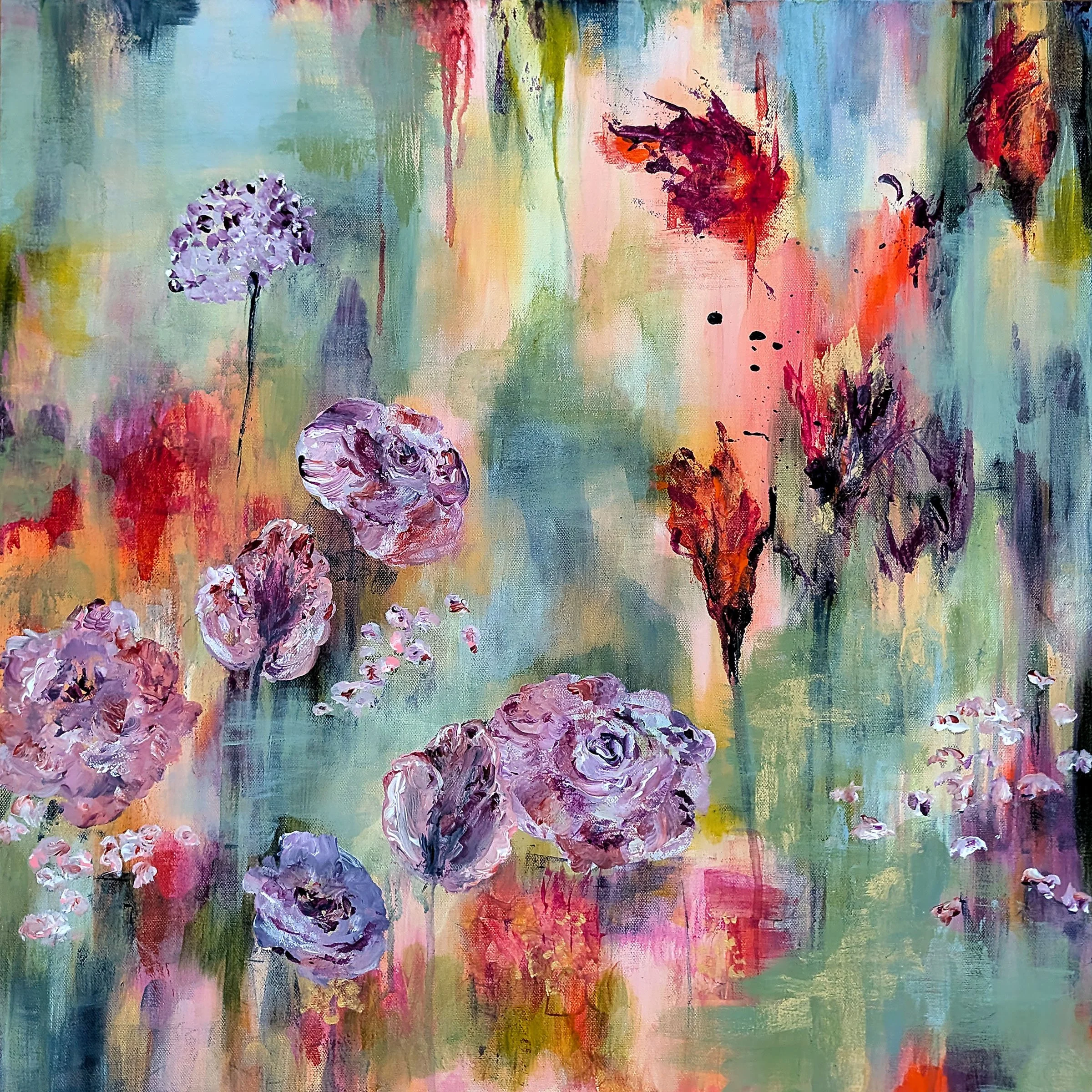 Fire Lilies in Abstract
