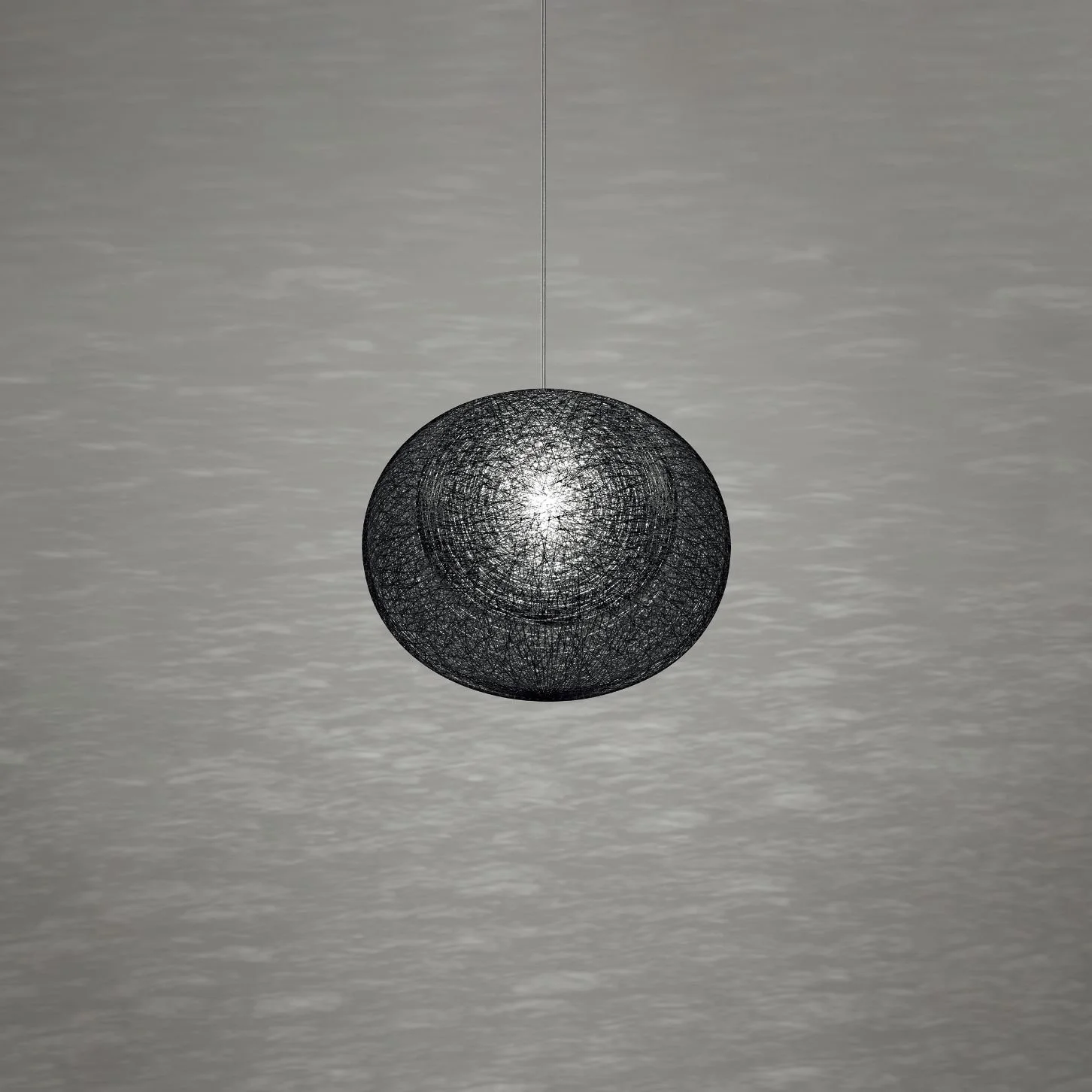 Mayuhana Black Oval Pendant by Toyo Ito