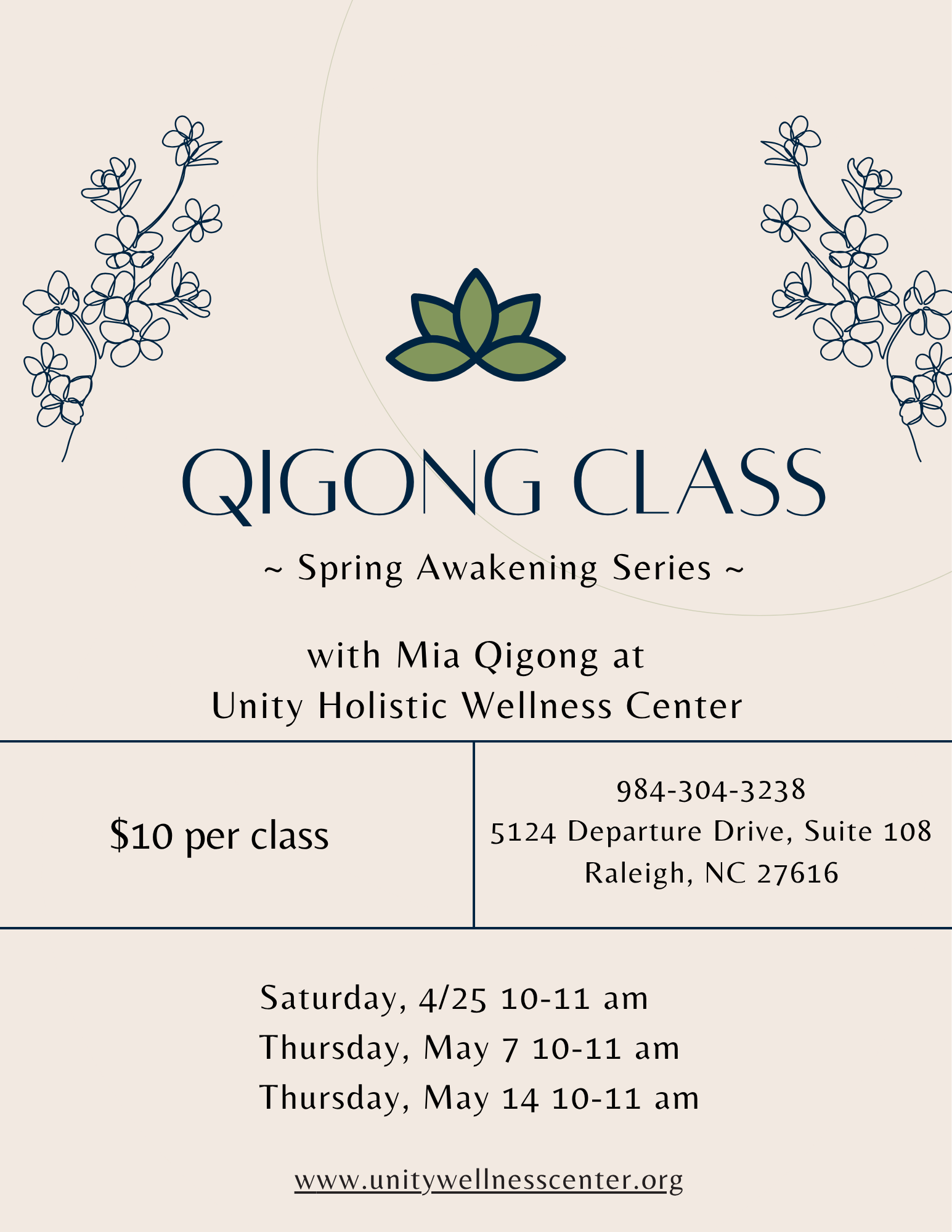 Spring Awakening Series at the Unity Holistic Wellness Center