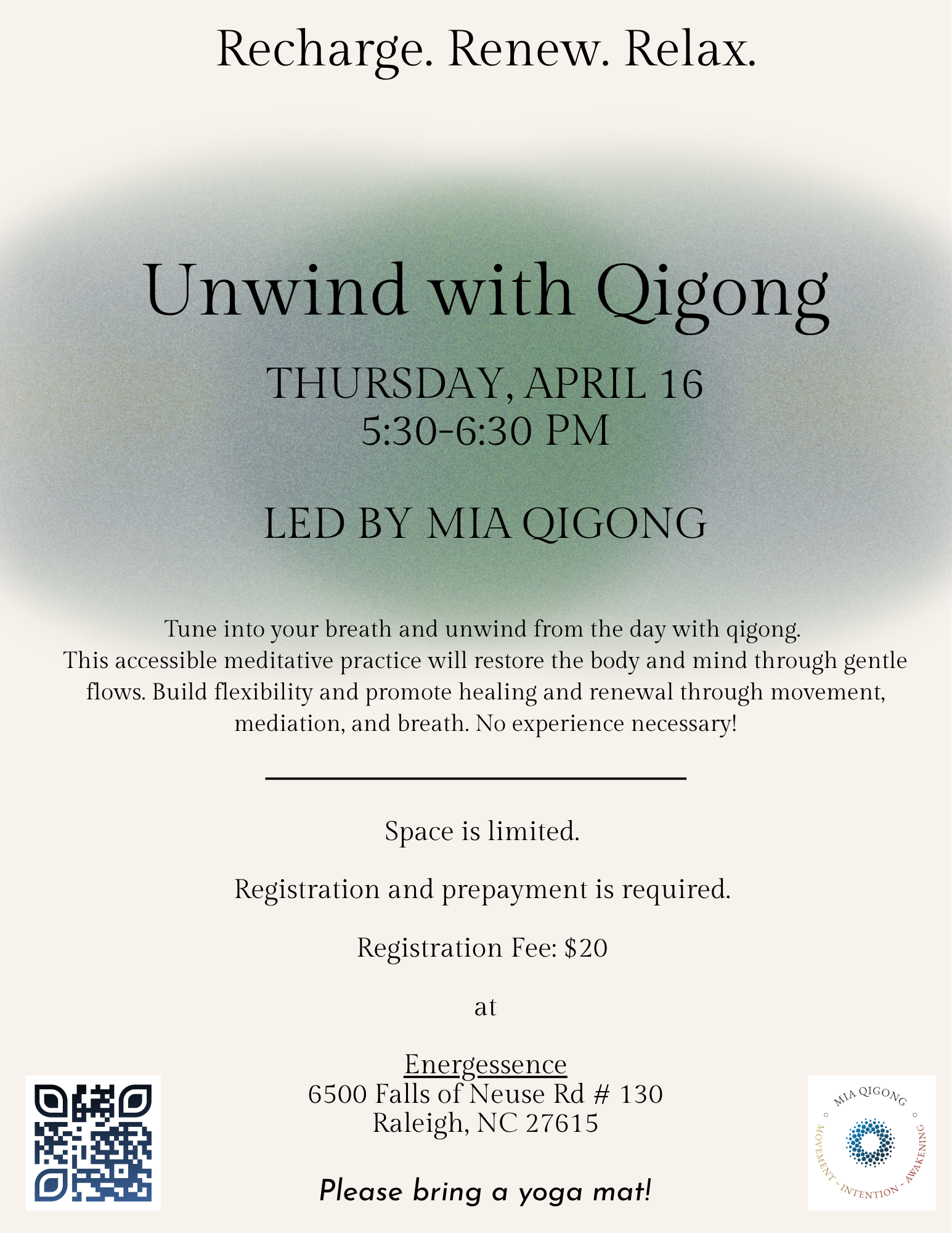 Qi Gong Class at Energessence