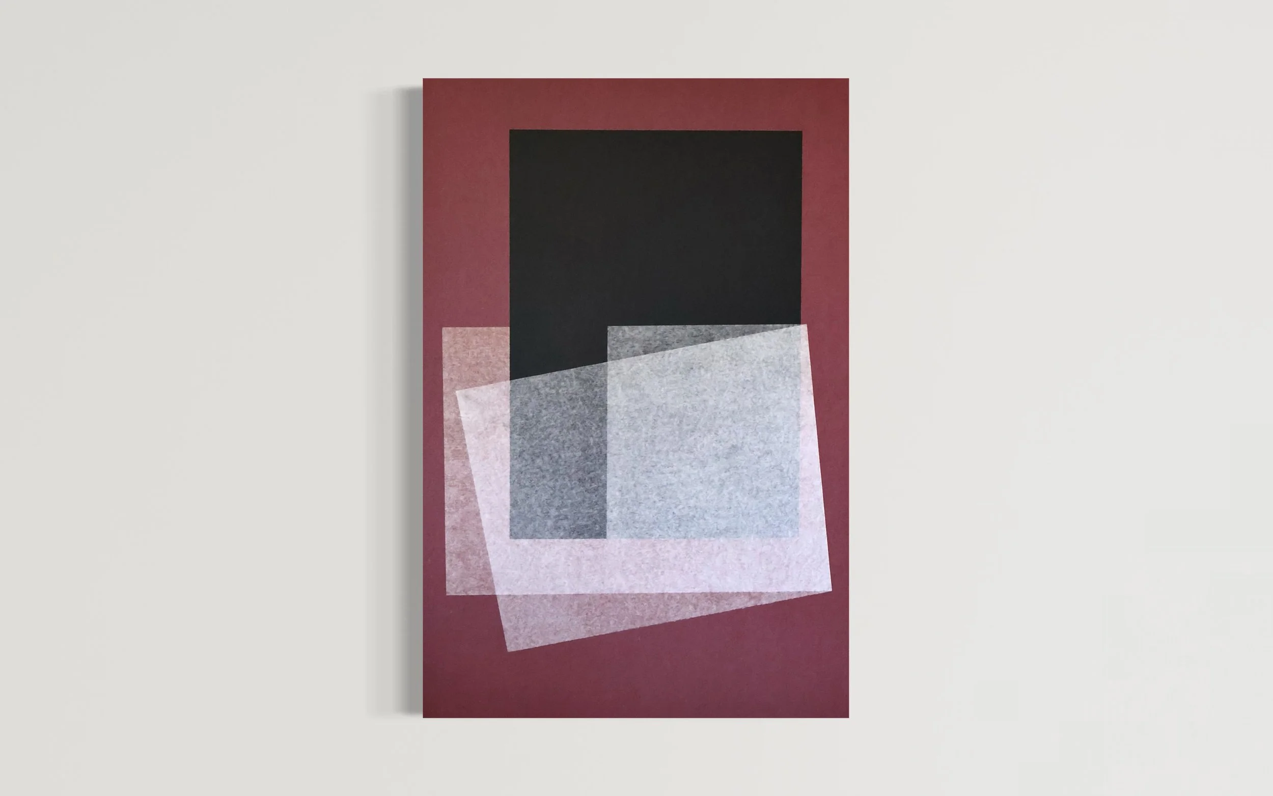 HANGING BY YOU / 2026 / Color paper on wood panel / 36 x 24