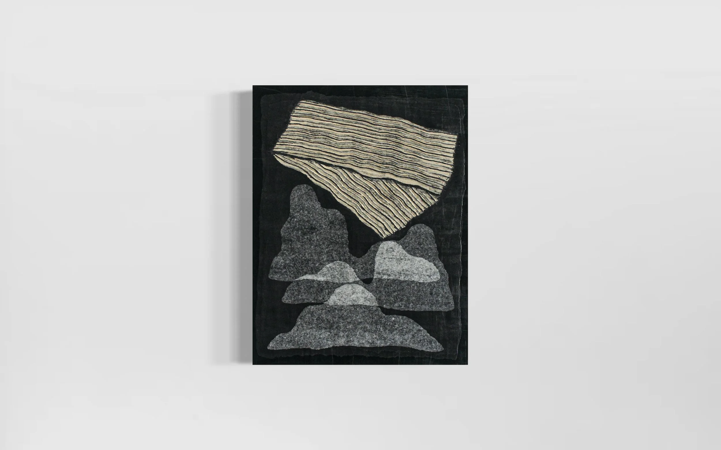 FITFUL NIGHT / 2024 / Color Paper on Wood / 24 x 18