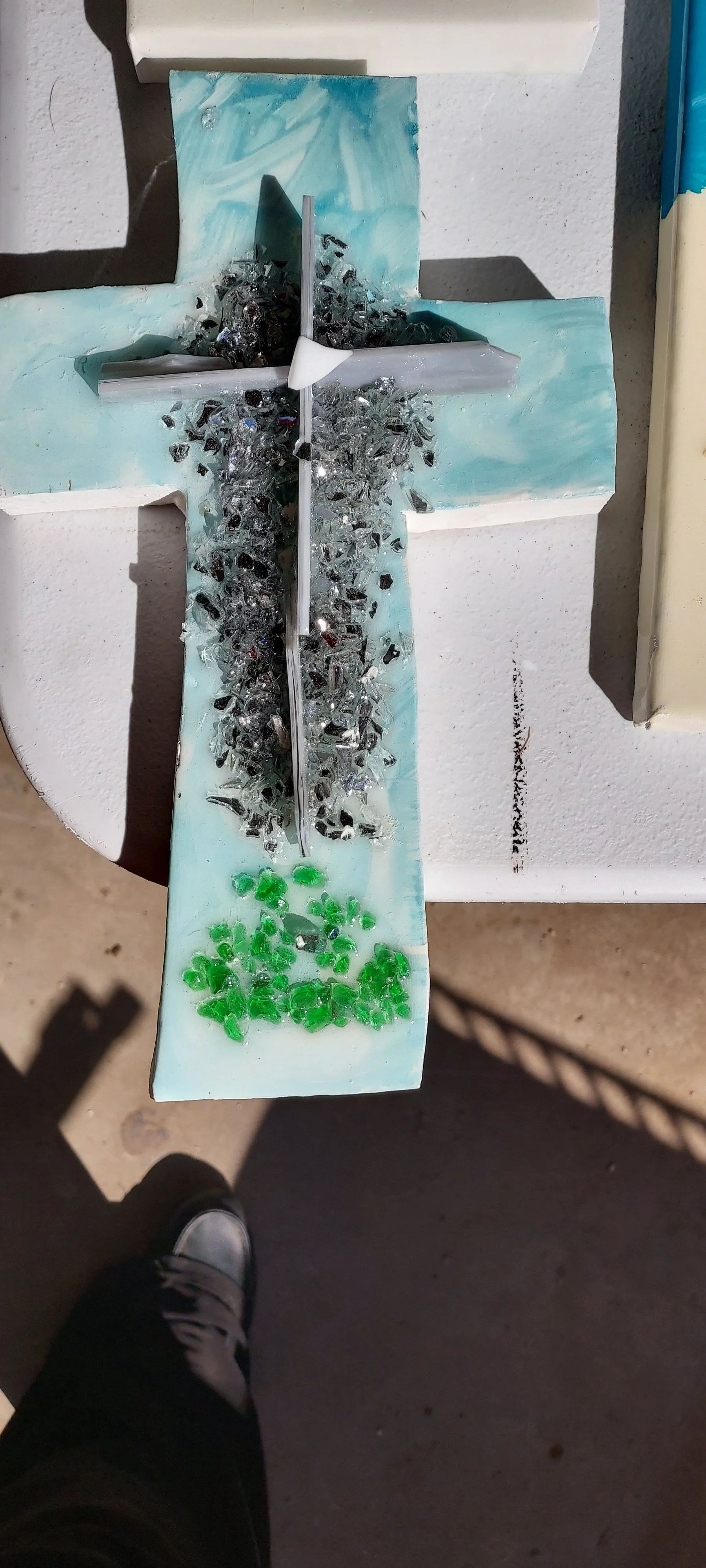 Handcrafted Glass Mosaic Cross