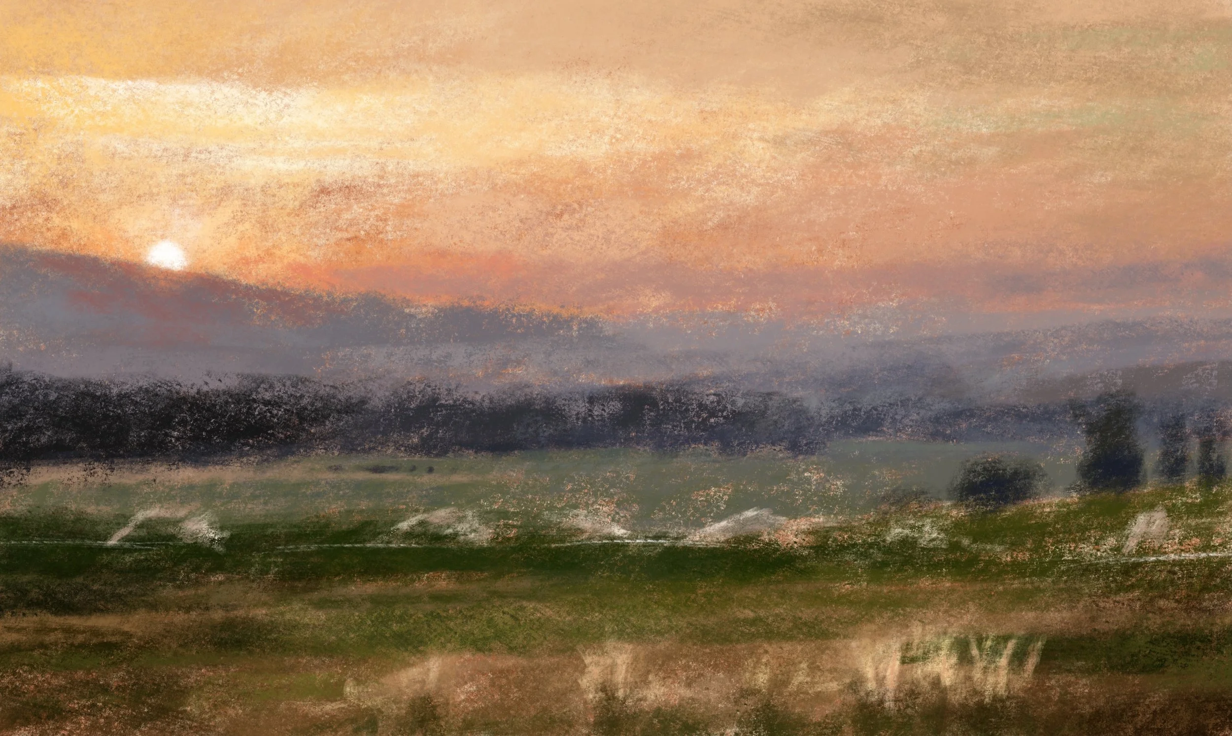 Lostine Valley - 2021,
digital painting