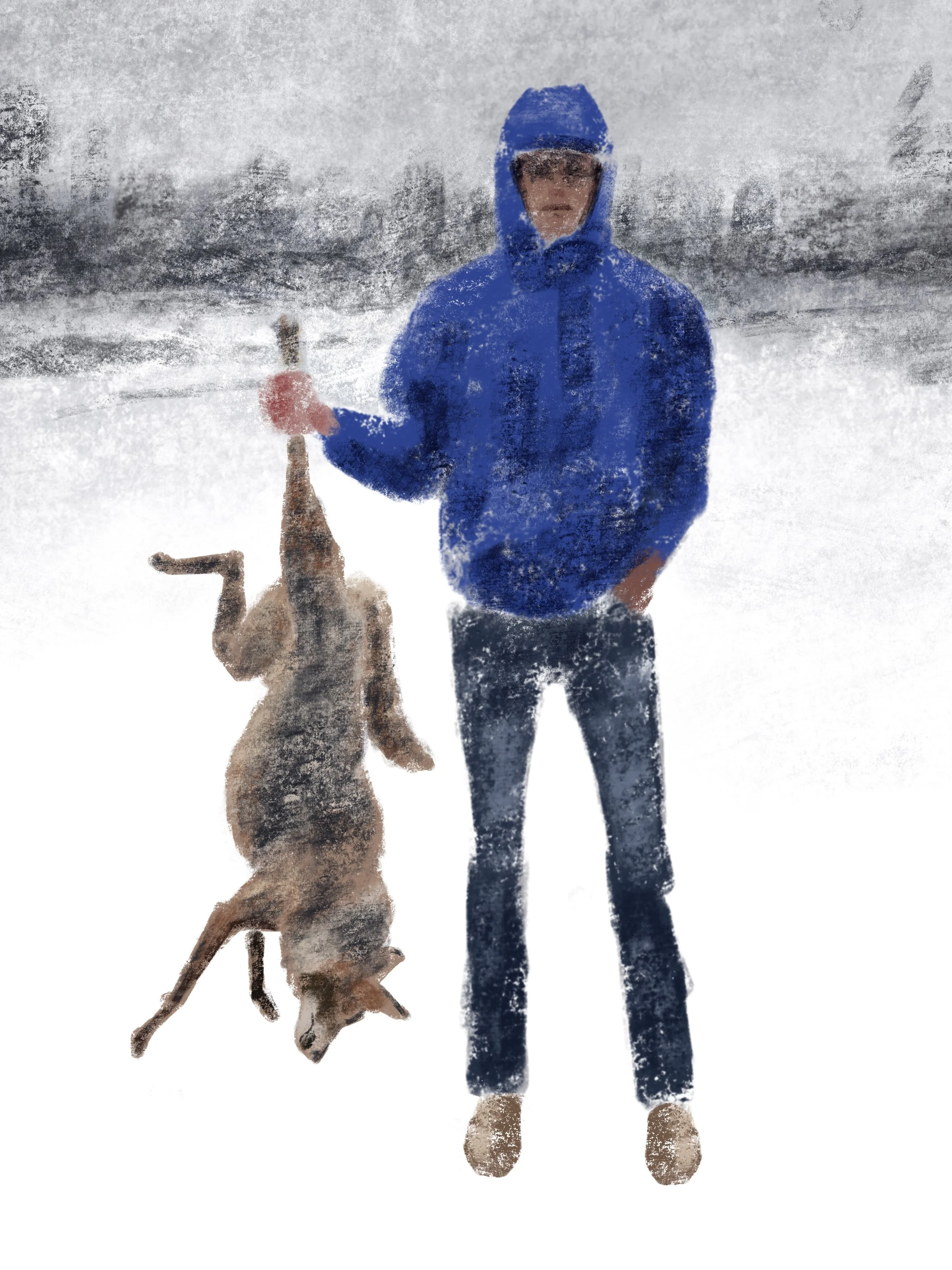 Coyote Kill - 2021,
digital painting