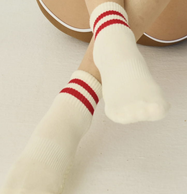 red stripe crew sock - Lucky Honey
