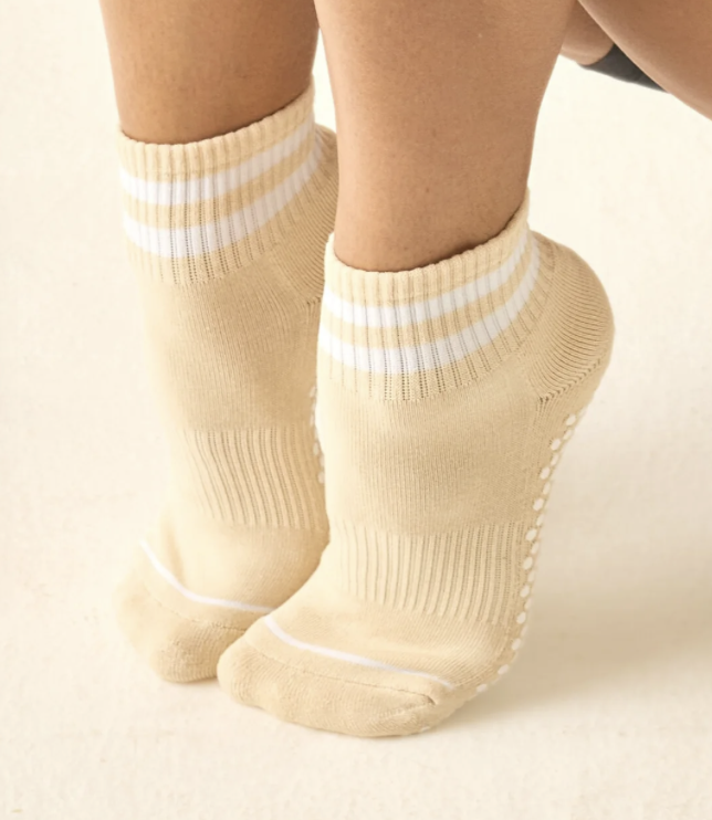 Tan with white striped crew - Lucky Honey