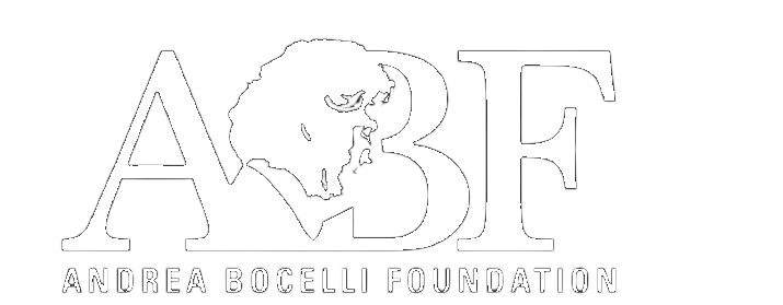 Logo of the Andrea Bocelli Foundation with the initials A3F and a lion's head silhouette in the center.