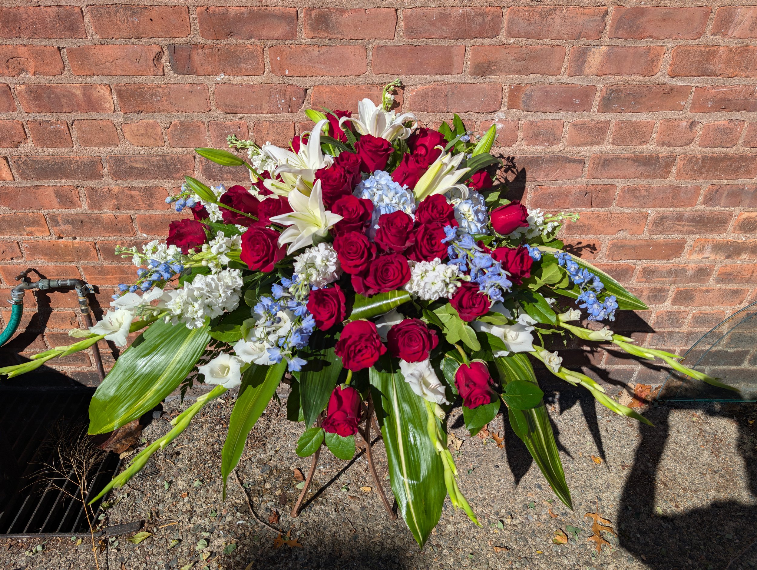 Patriotic Blooms Casket