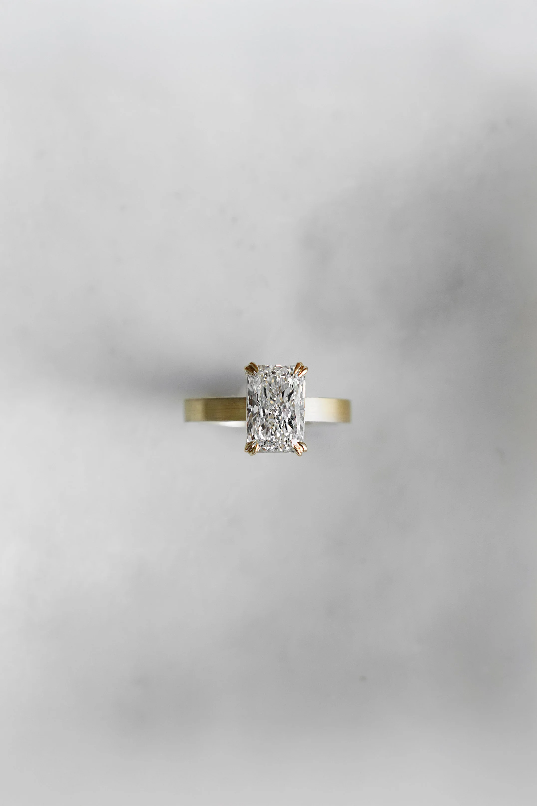 Radiant Cigar Engagement Ring