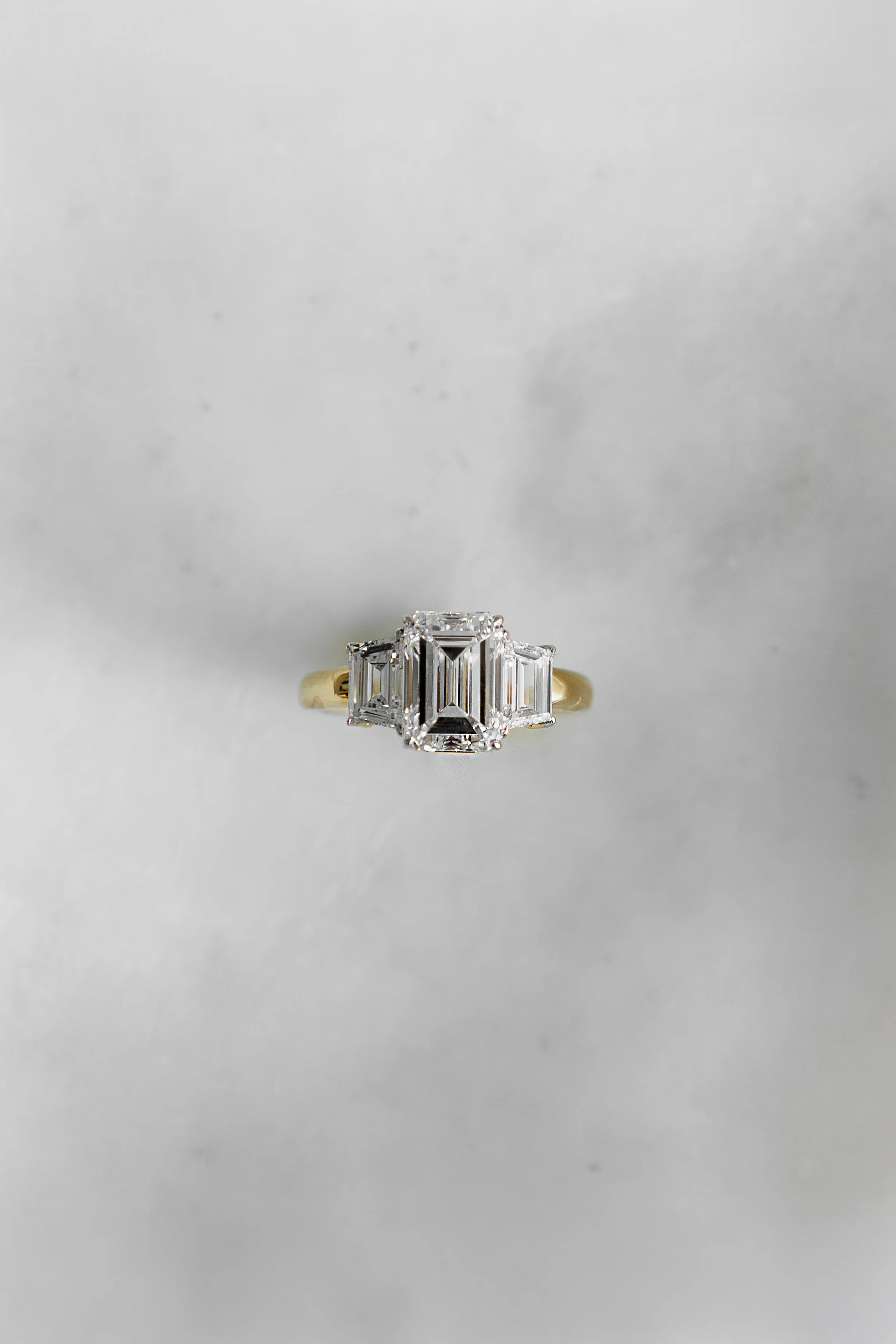3 Stone Emerald Ring