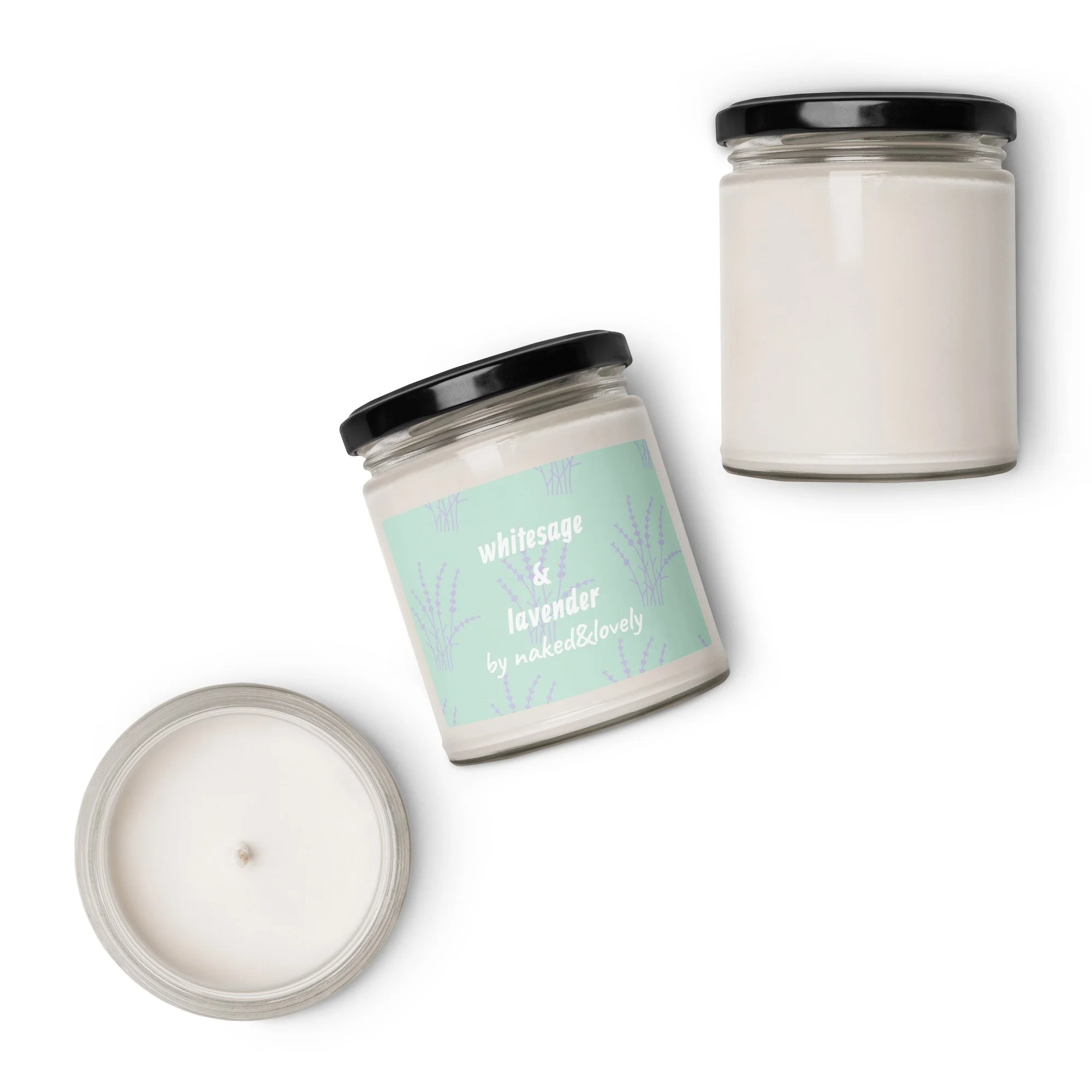 White Sage & Lavender Scented soy candle