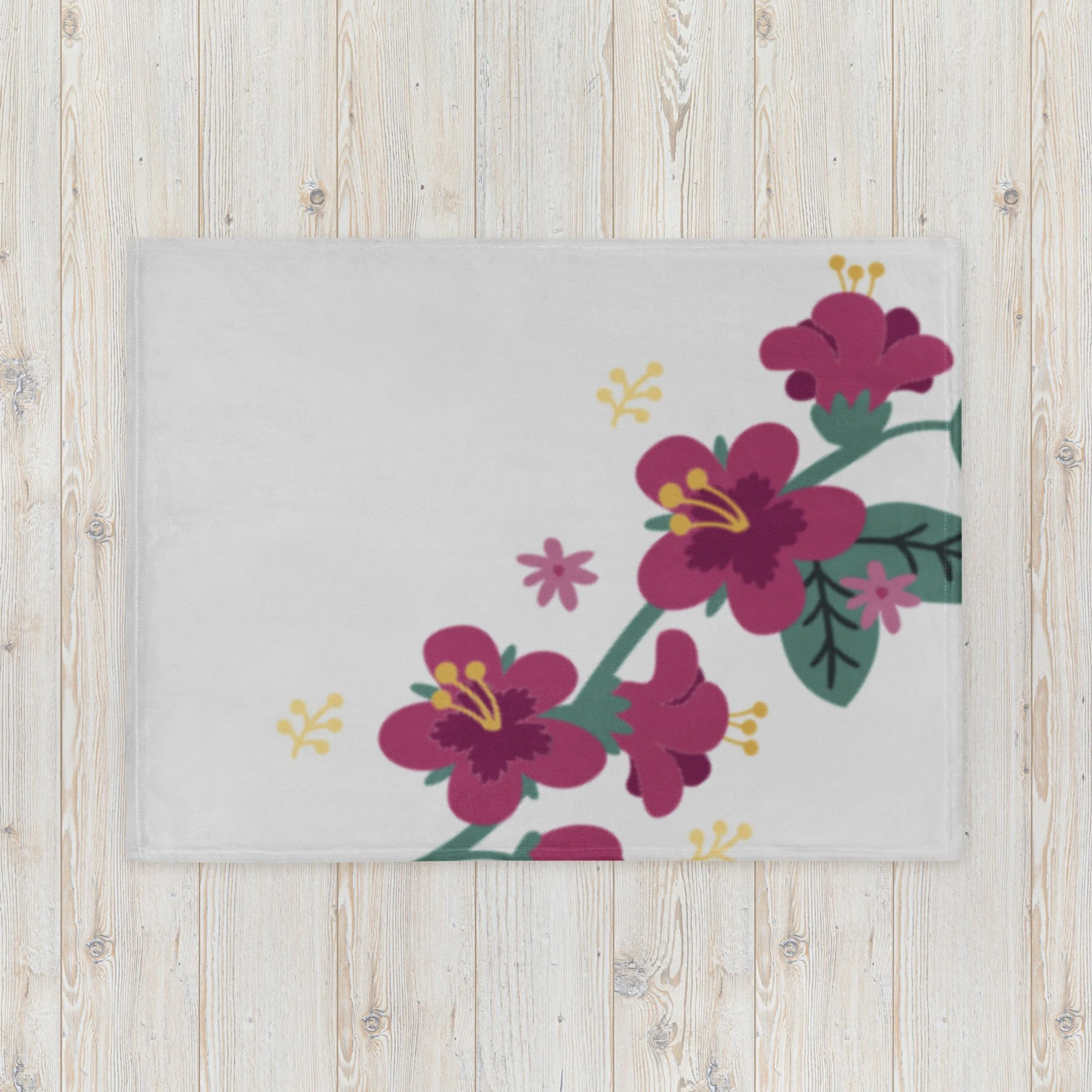 Cherry Blossoms Throw Blanket