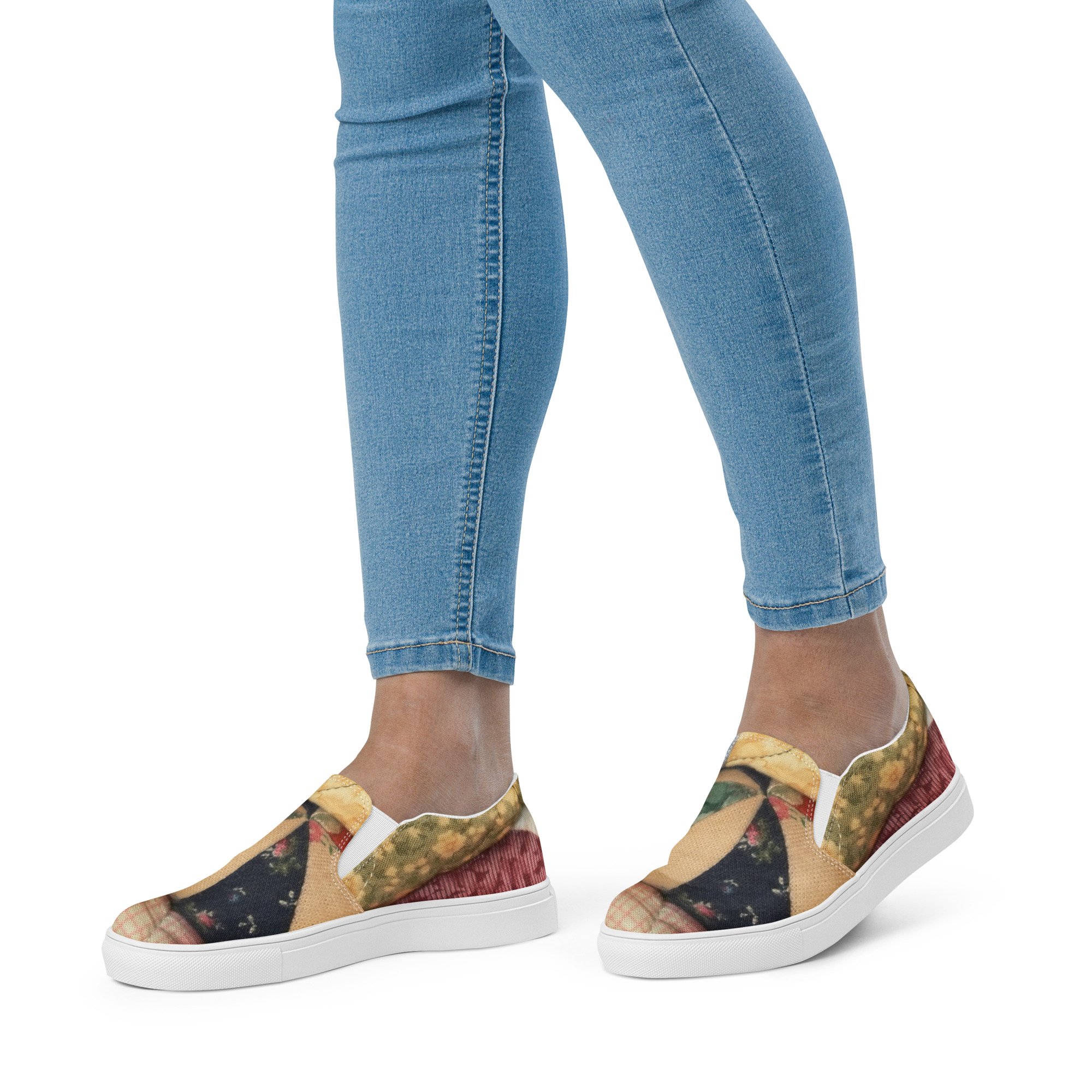 Women’s slip-on canvas shoes (patches)