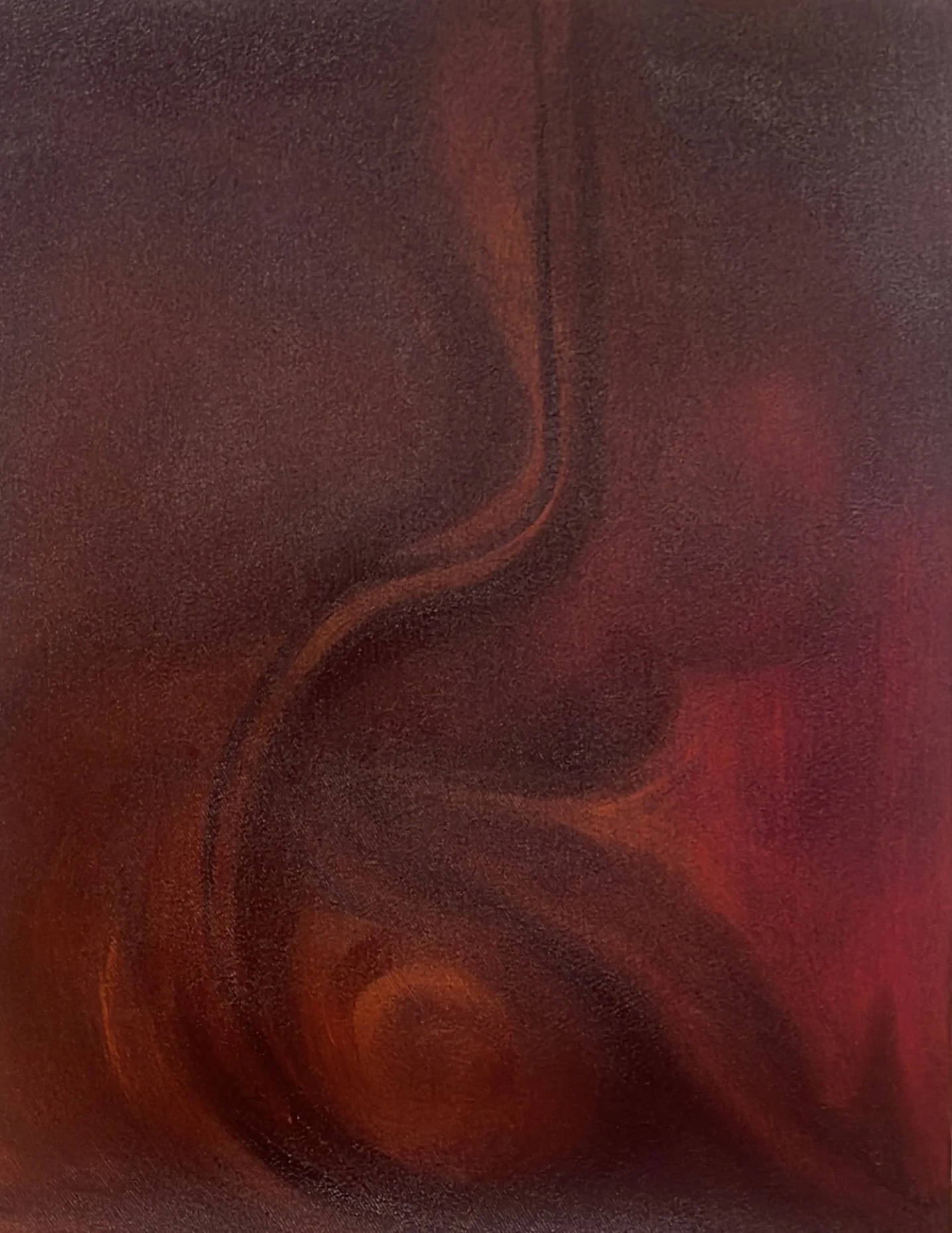 Útero creador, 2025. Oil on canvas - 45 x 35 cm