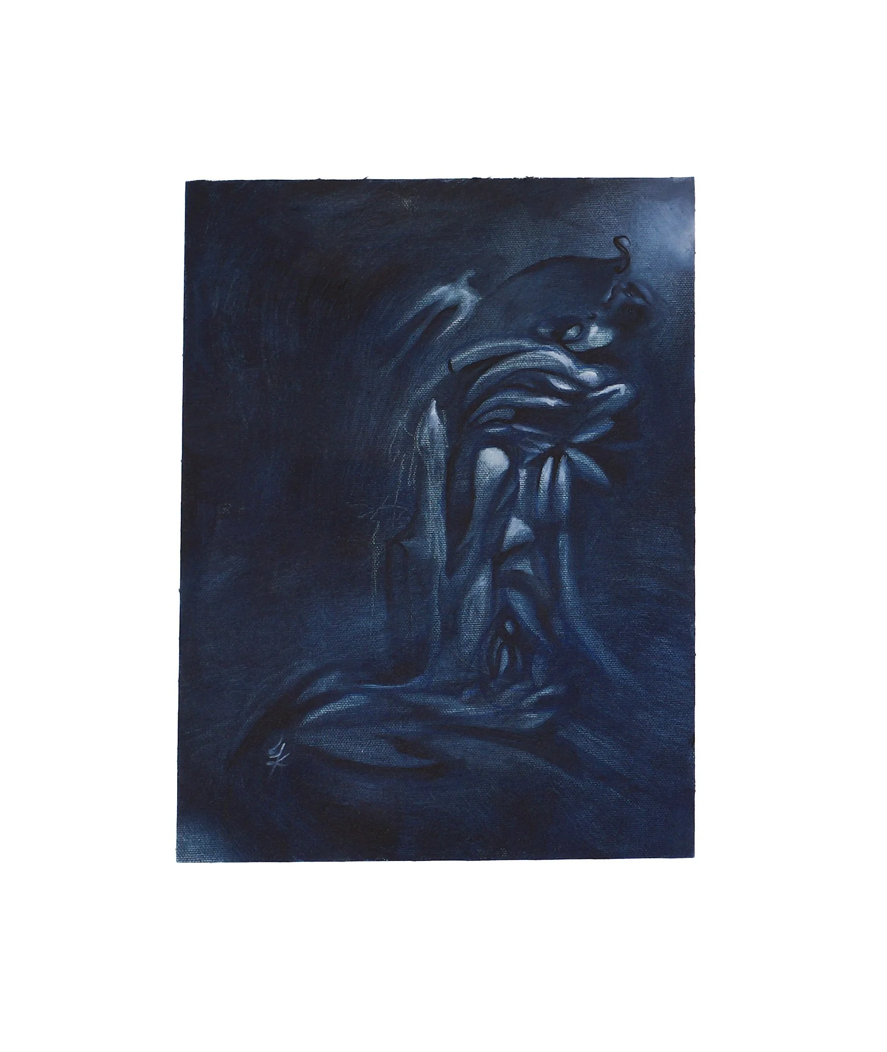 Retiro melancólico: Cartografías internas, 2025. Oil on canvas - 30.5 x 22.8 cm