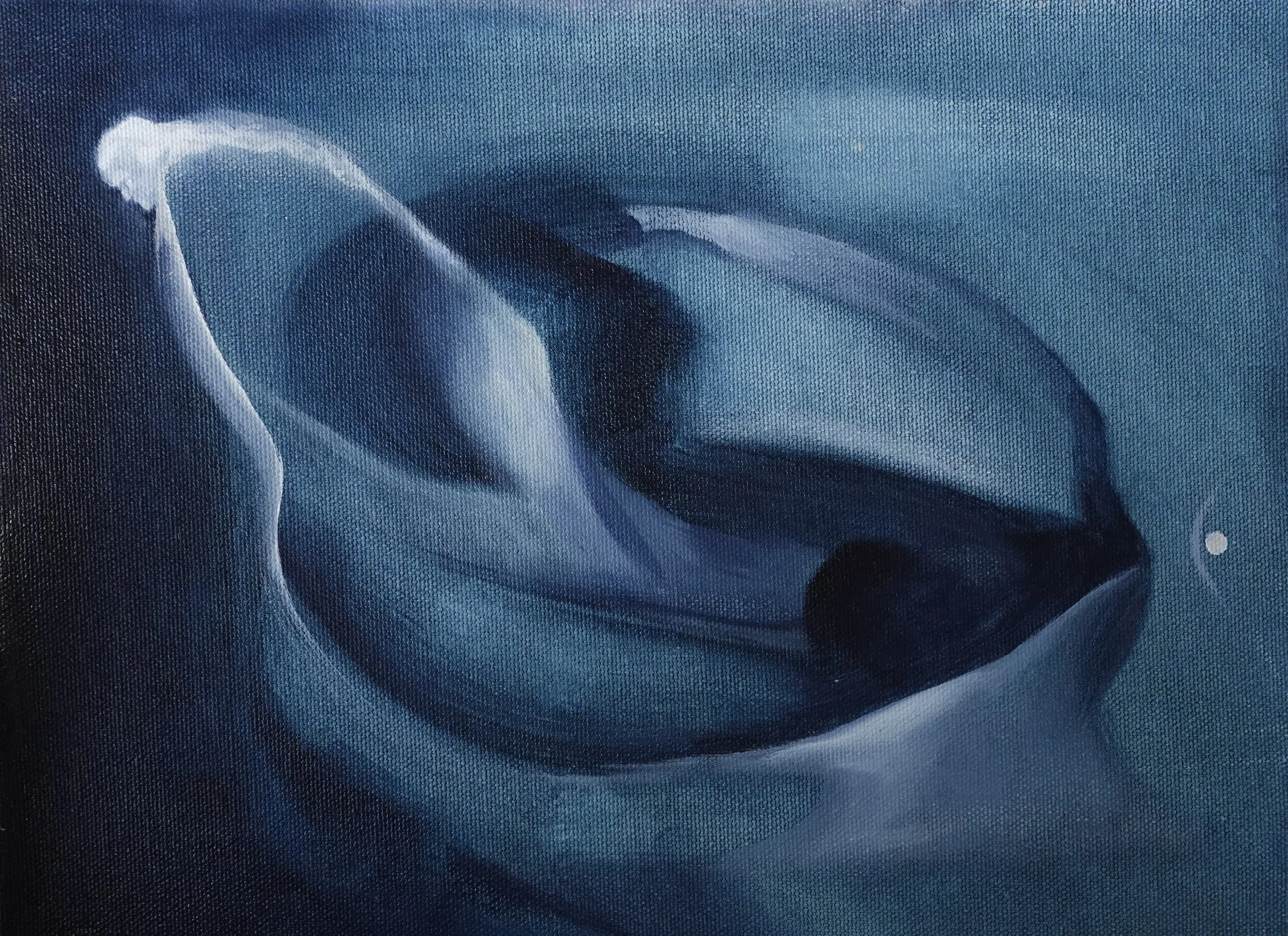 Rito de invierno, 2026. Mixed media on canvas - 22 x 30 cm 