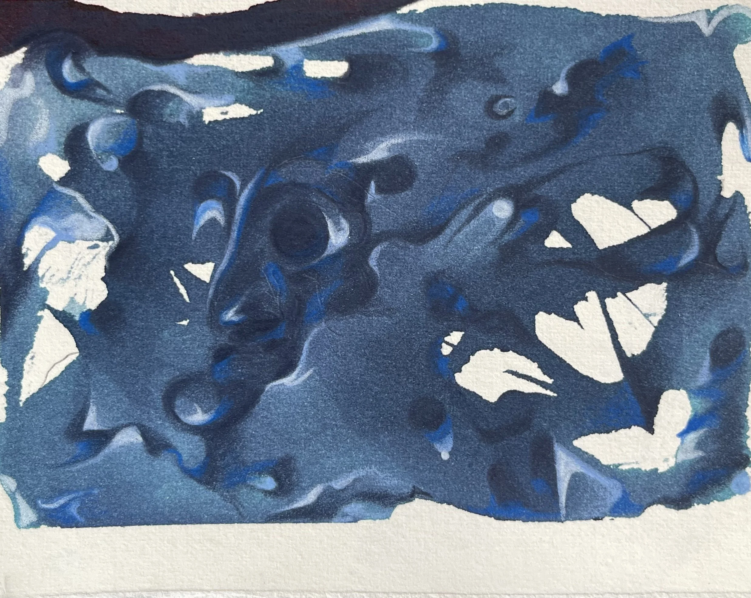 Fantasmas, 2024. Mixed media on paper - 11 x 16.5 cm