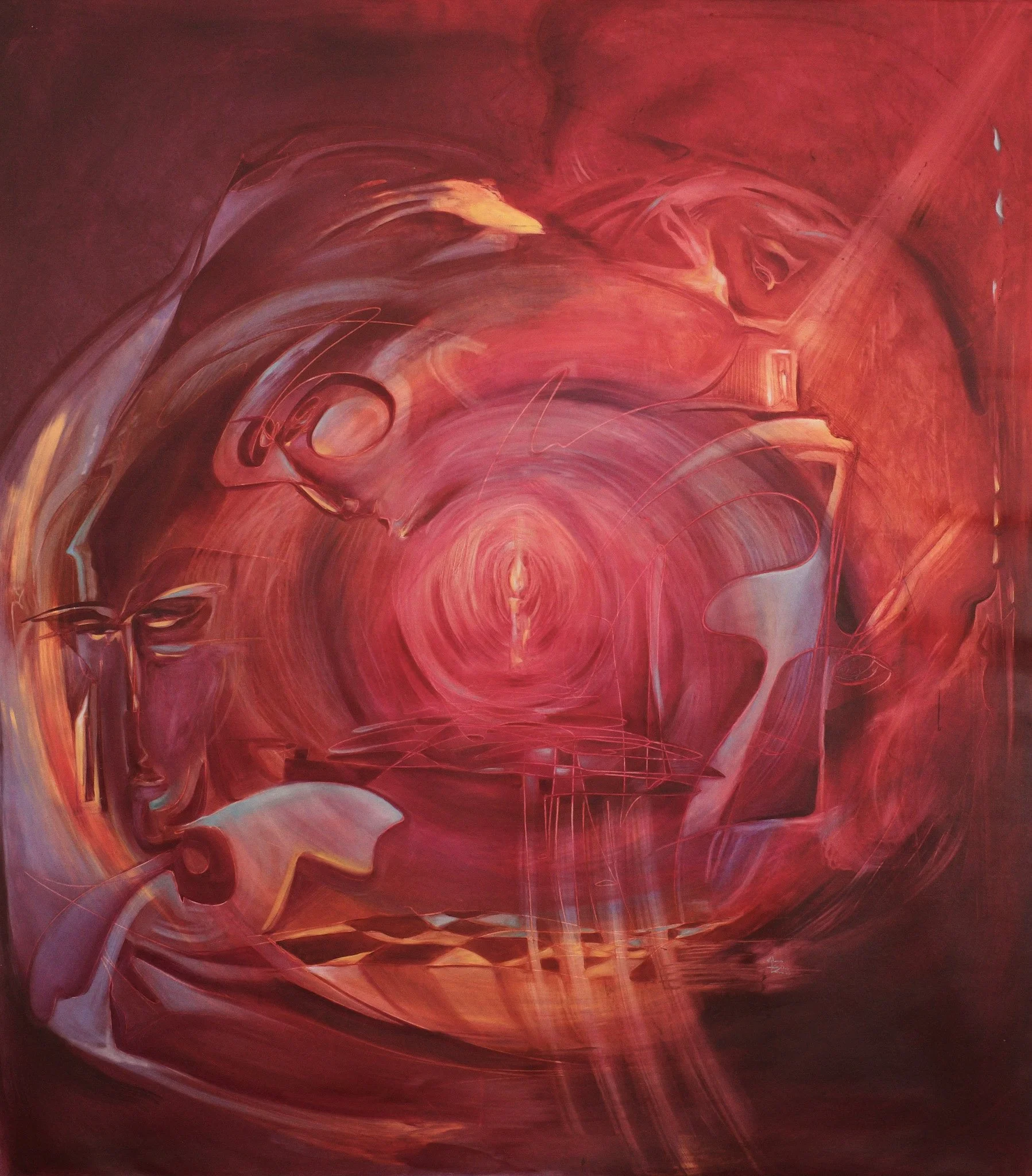 Magia, fuego y transformación, 2025. Oil on canvas - 160 x 140 cm