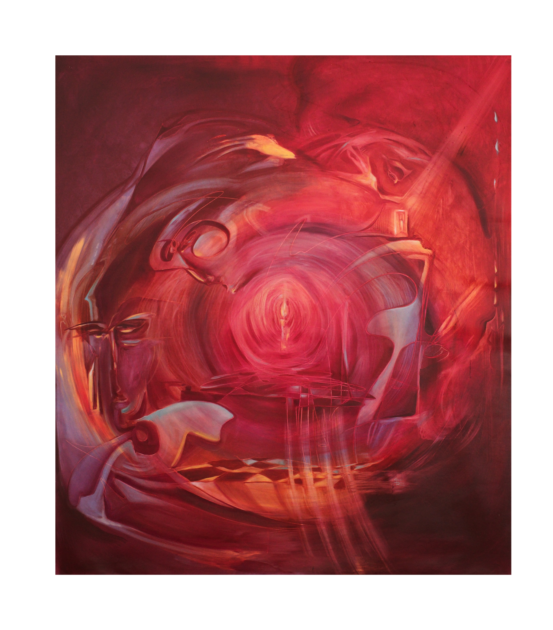 Magia, fuego y transformación, 2025. Oil on canvas - 160 x 144 cm