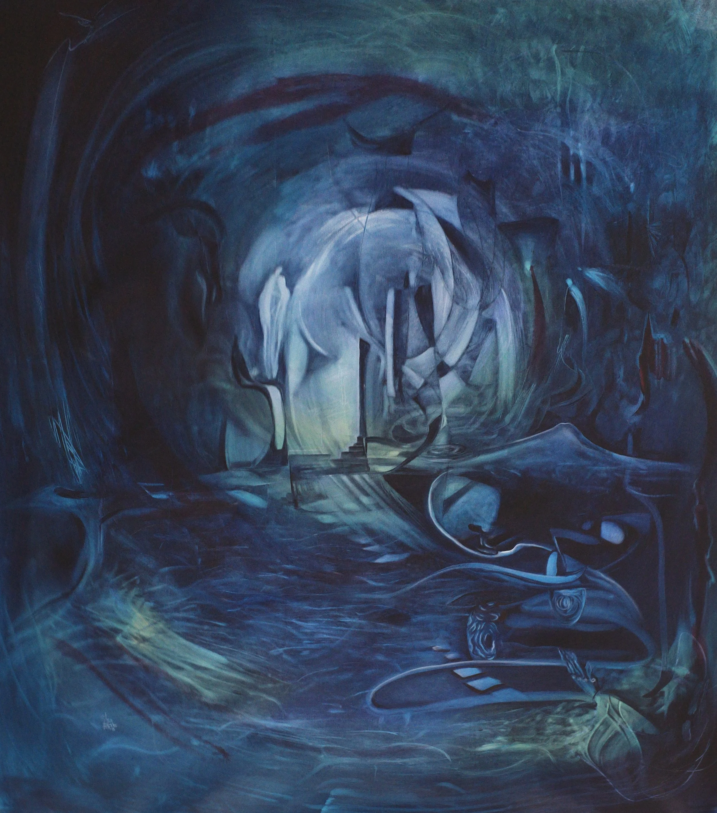 En las profundidades de lo Eterno, 2025. Oil on canvas - 160 x 140 cm