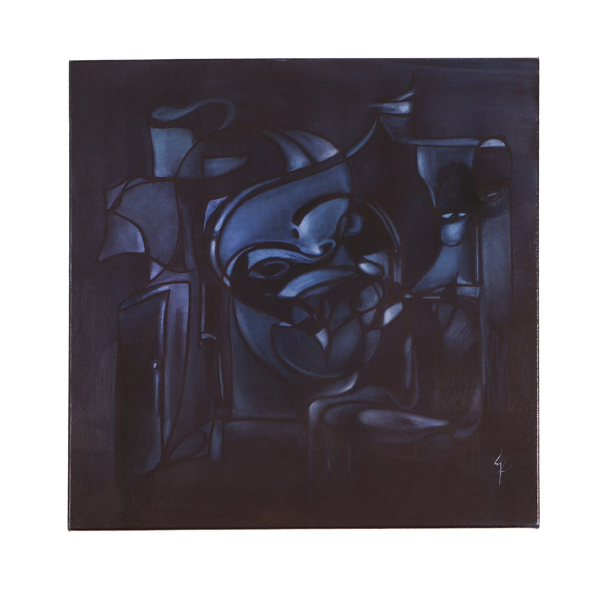 Detrás de la puerta del sueño: Cartografías internas, 2025. Oil on canvas - 40 x 40 cm