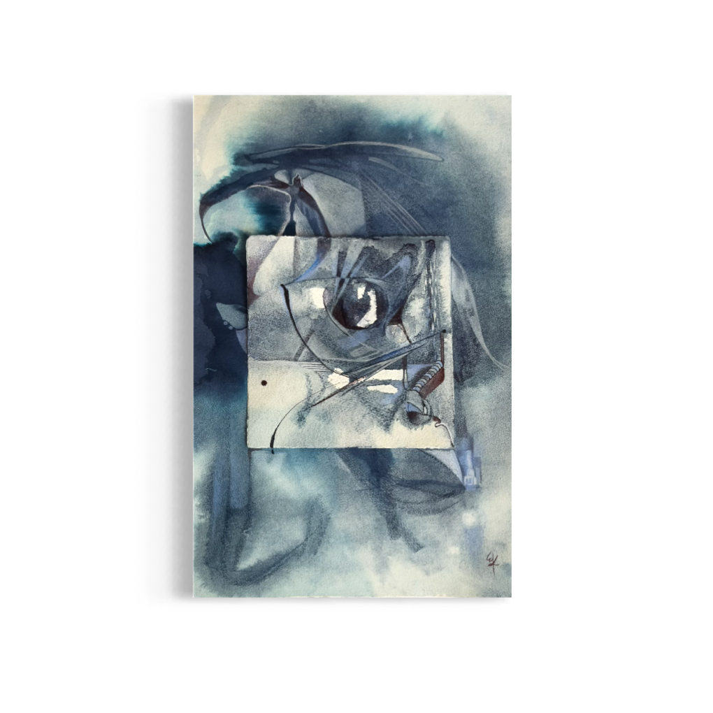 Memoria de la forma II, 2026. Mixed media on paper - 30 x 19 cm