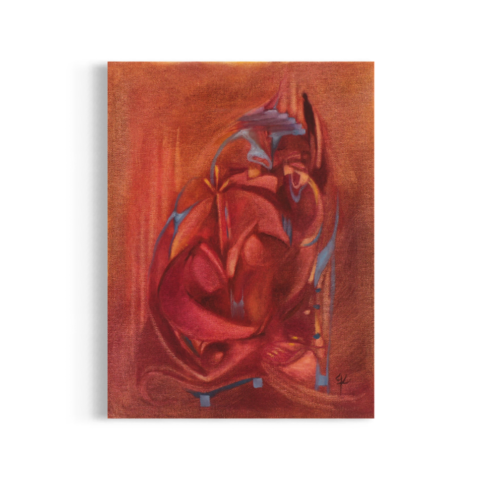 Anatomía interior: Cartografías internas,  2025. Oil on canvas - 30 x 22 cm