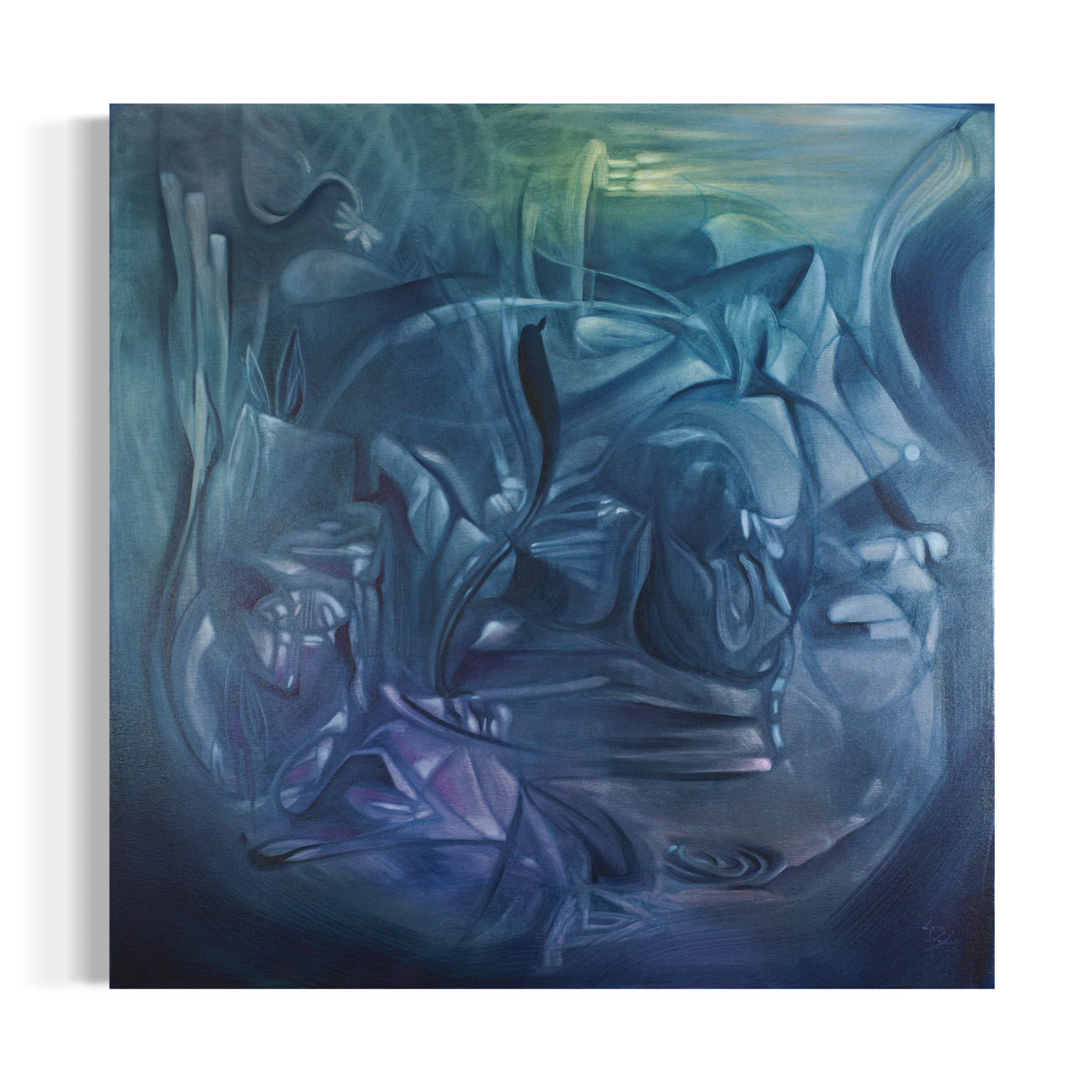 Fragmentos de un Río presente: Cartografías internas, 2025. Oil on canvas - 30.5 x 22.8 cm