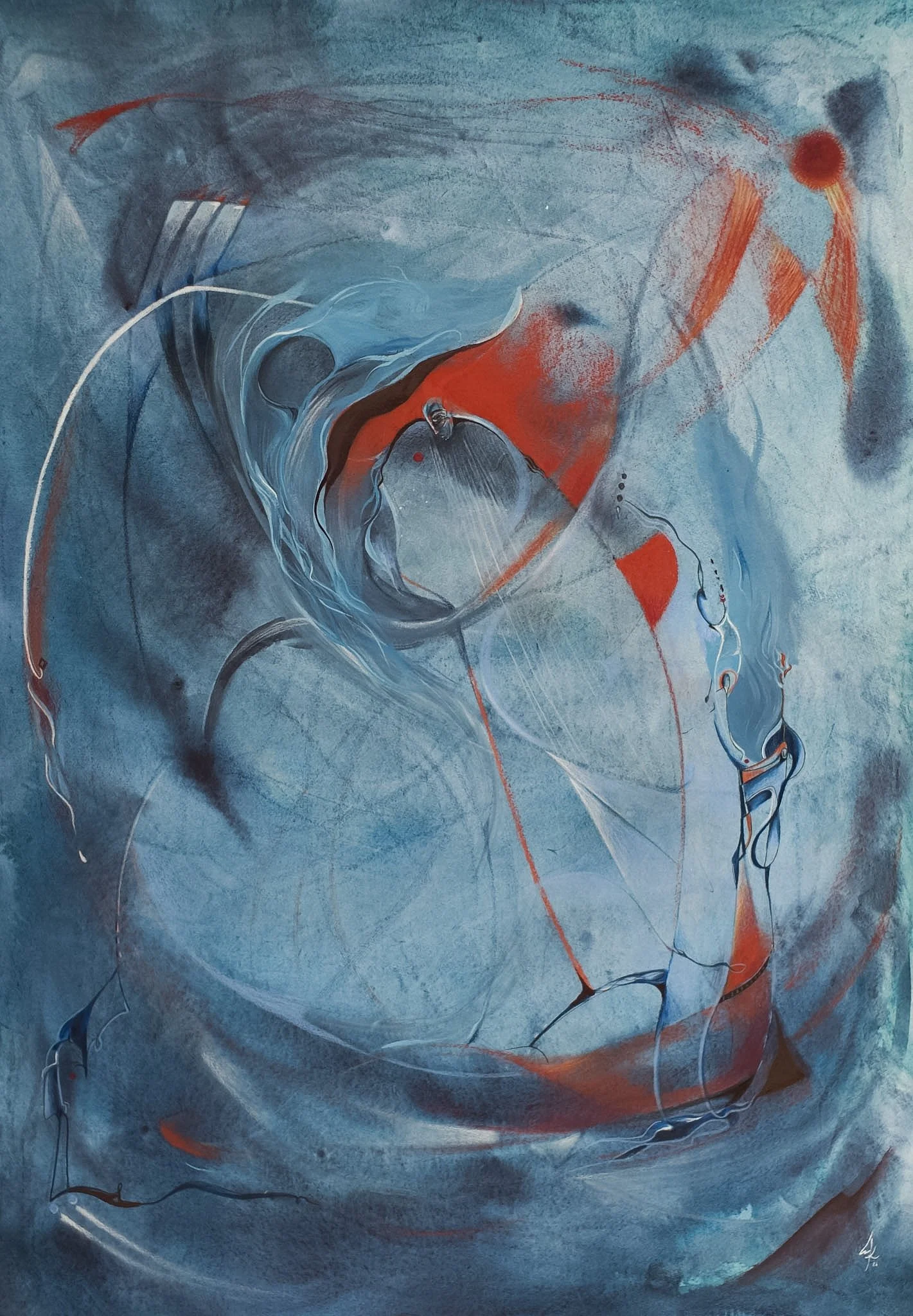 Espíritu del Ocaso, 2026. Mixed media on paper - 76 x 54.5 cm