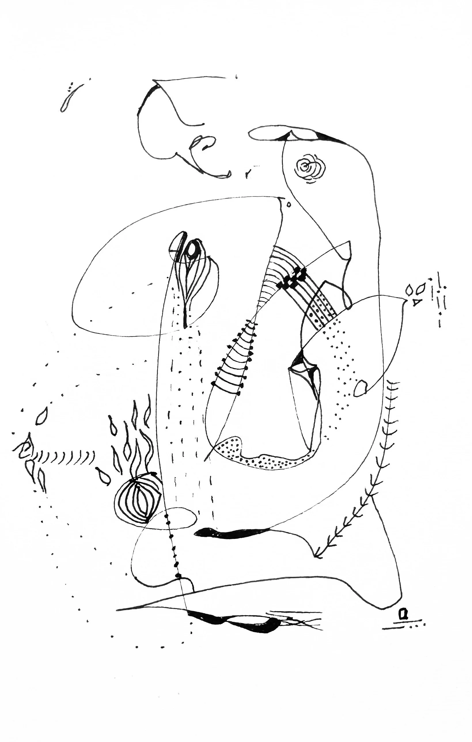 Ink on paper, 2025  - 14.5 x 9.5 cm