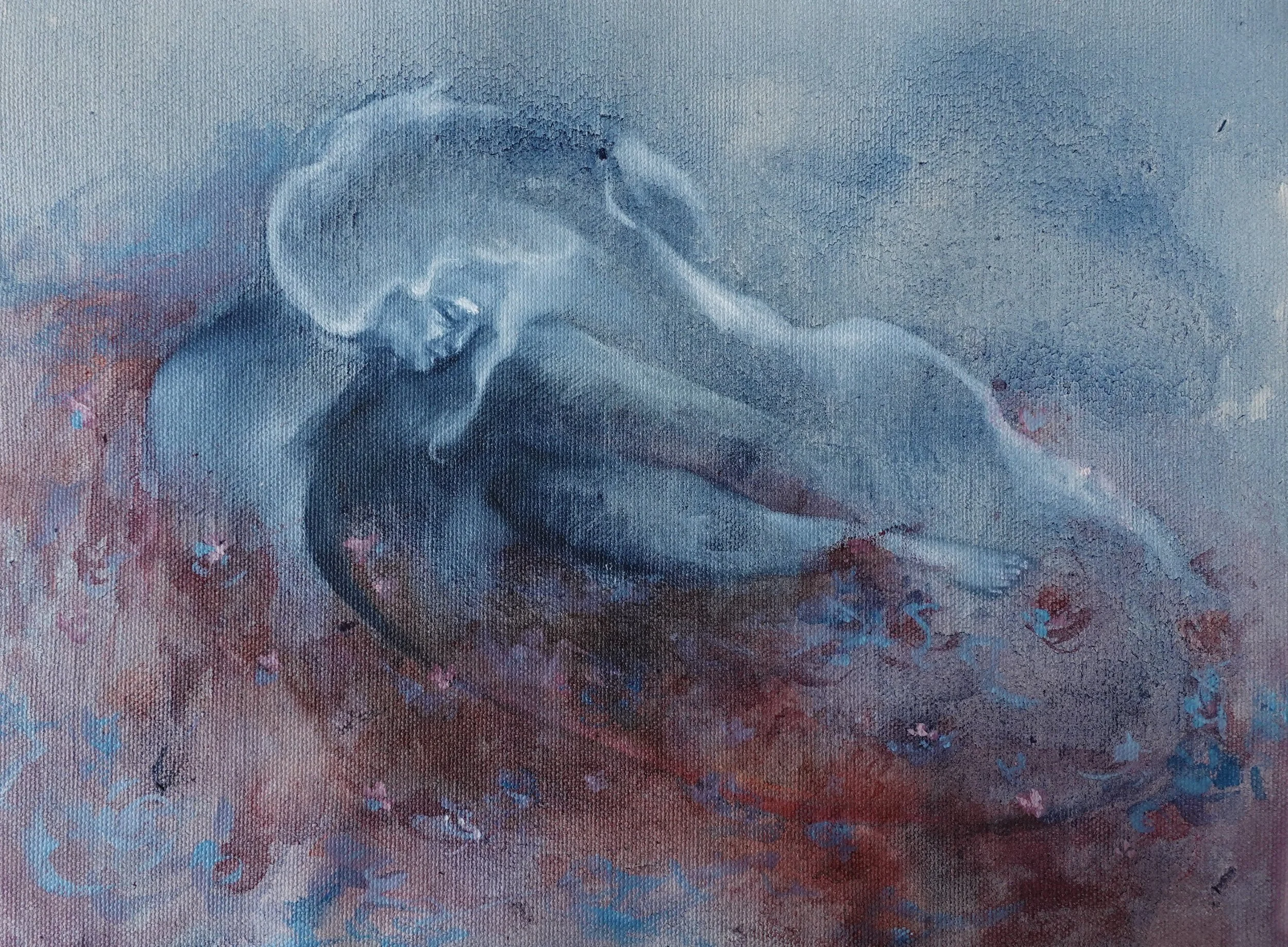 Equinoccio de primavera, 2026. Mixed media on canvas - 22 x 29 cm