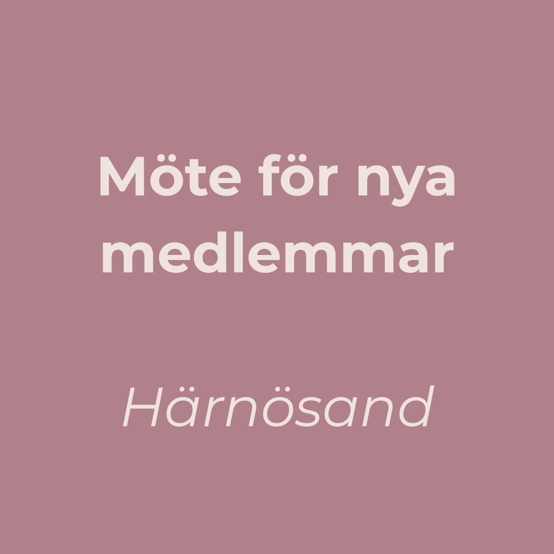 Medlemsmöte för nya medlemmar