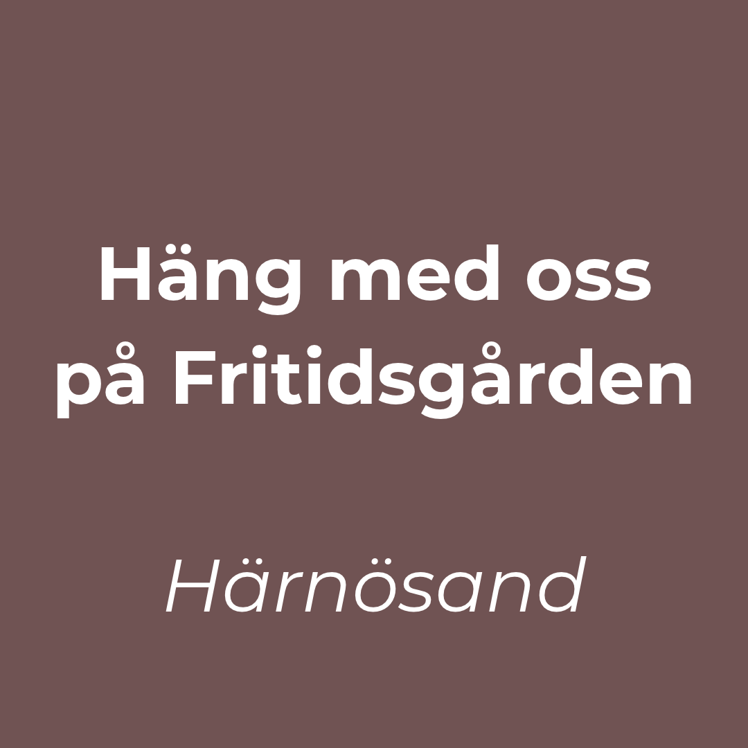 Häng med oss på Fritidsgården!