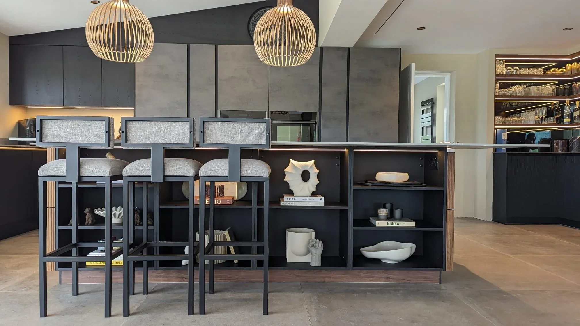 A Handleless Kitchen Designed Around Panoramic Views