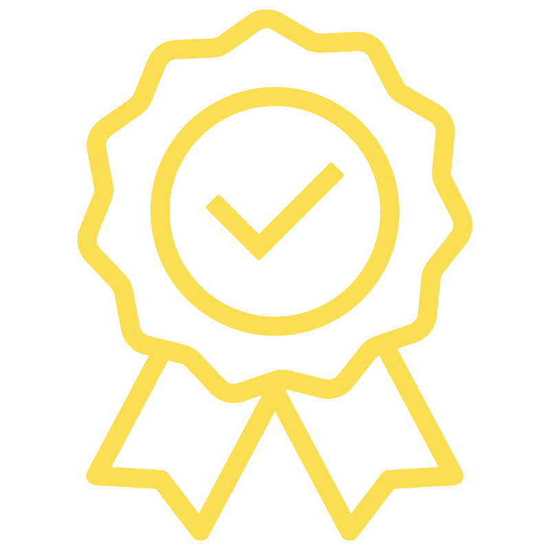 badge icon representing experience and reliability