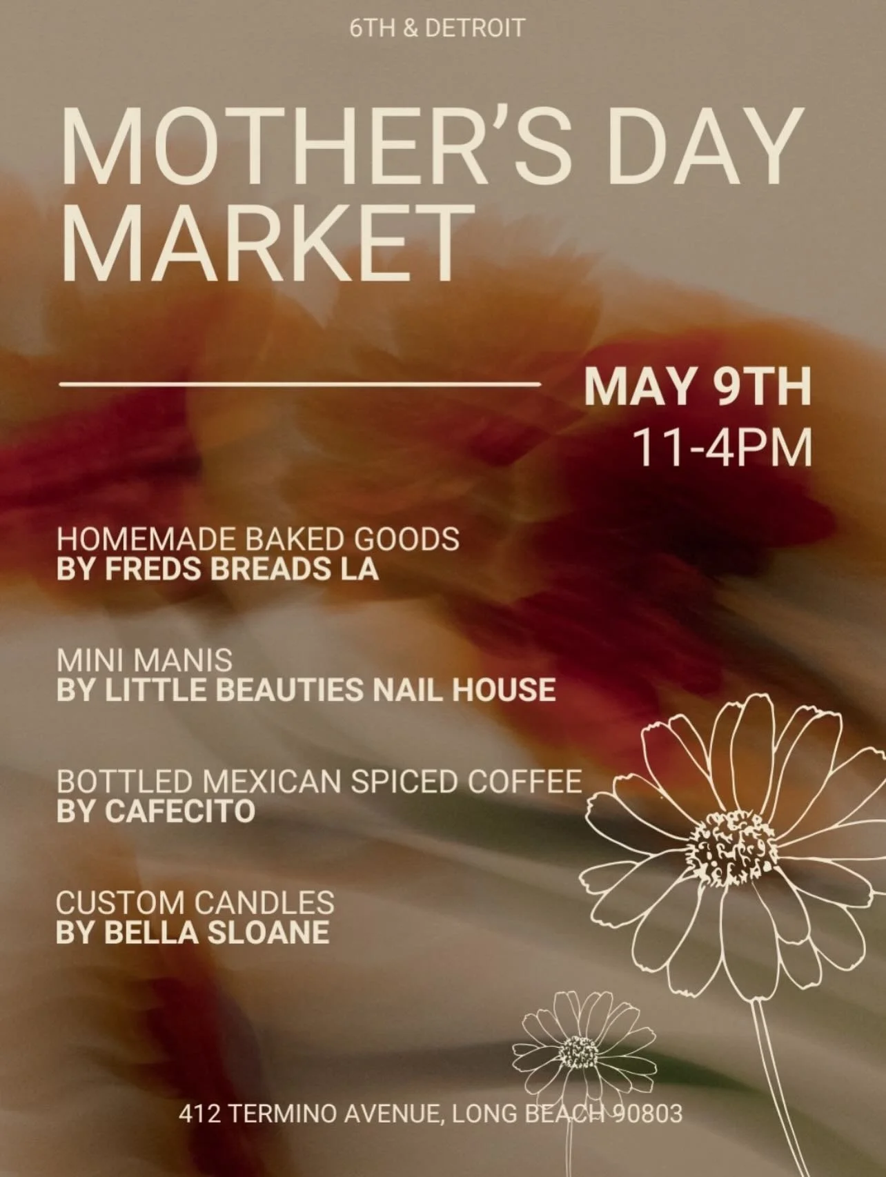 Come this Saturday to @6thanddetroit &amp; @prismboutique Mother&rsquo;s Day Market! I&rsquo;ll be doing mini regular polish manicures (quick buff and file) with a fun little menu of art! Come by and check out all of the other amazing vendors! 

At @
