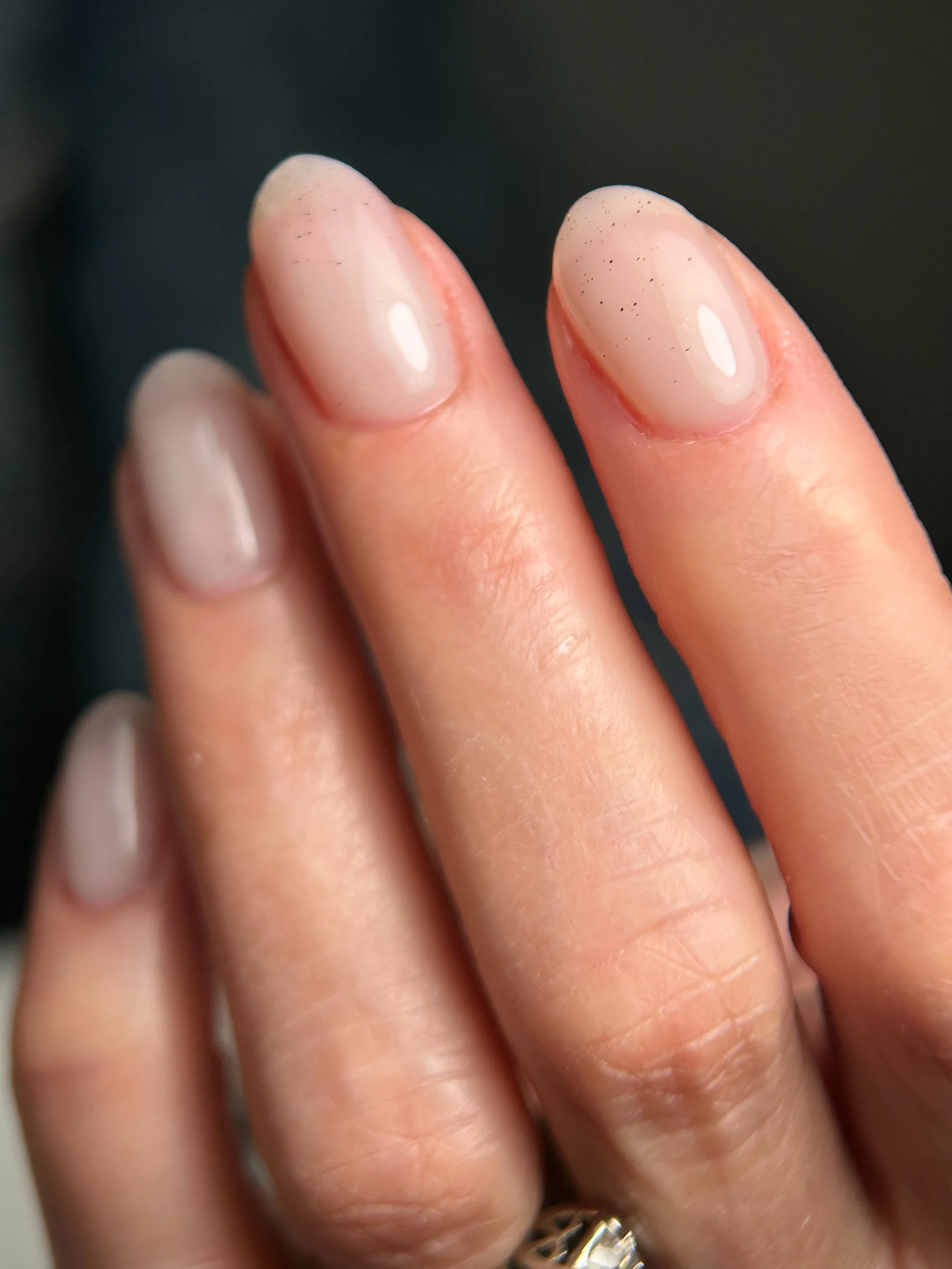 Russian manicure with hard gel, Long Beach