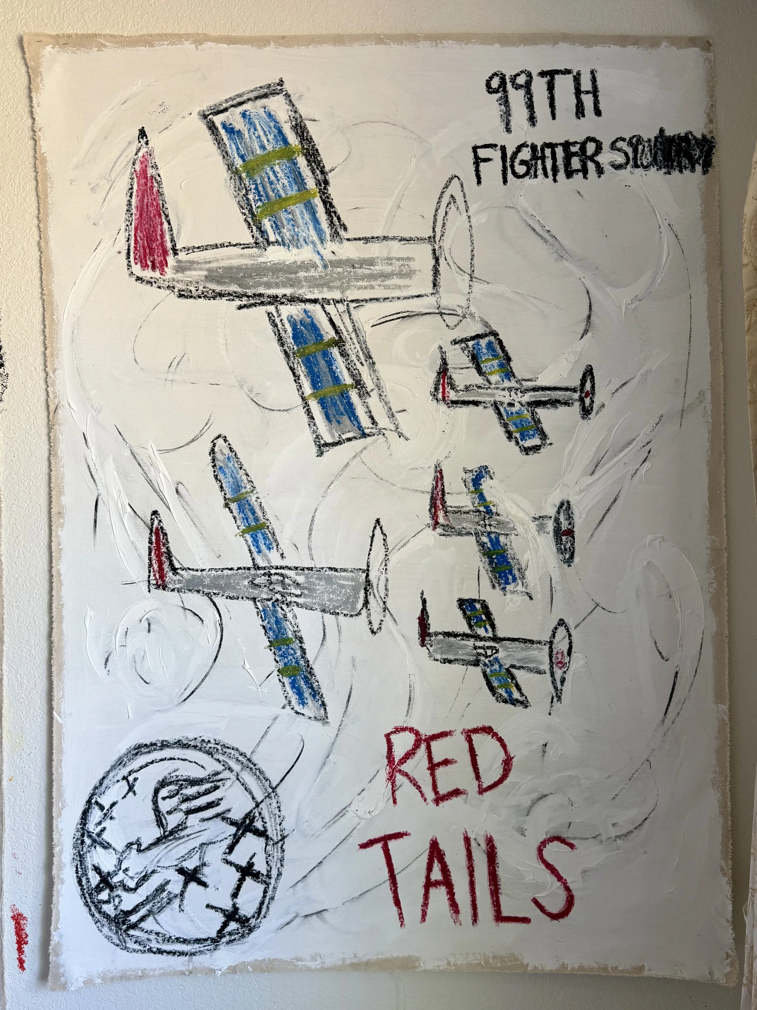 RED TAILS: Tuskegee Airmen 99th Fighter Squadron Mixed Media 2026
