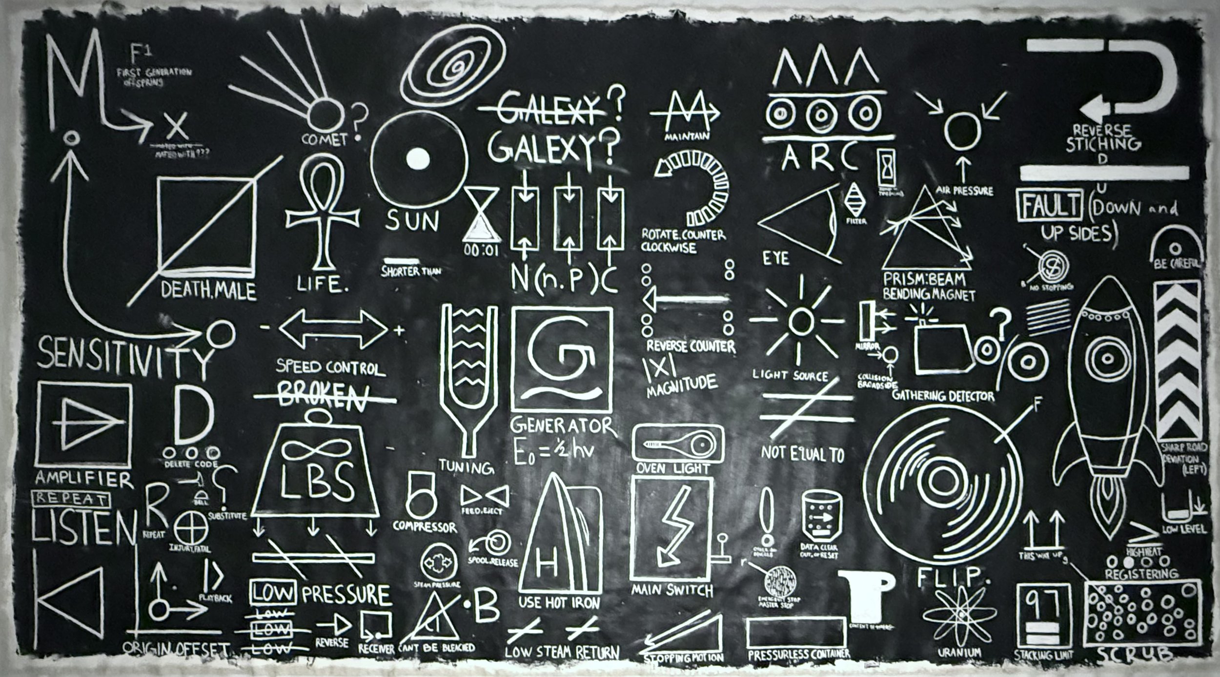 NO PRESSURE: 7' x 12' acrylic on canvas 2025