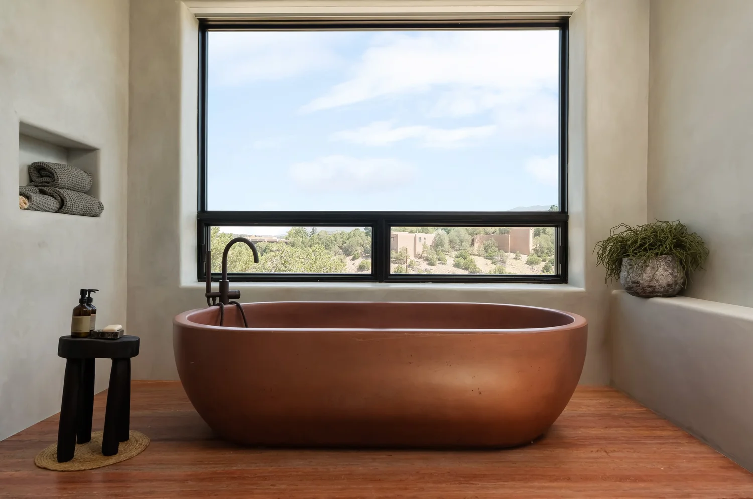 Primary bath with copper tub