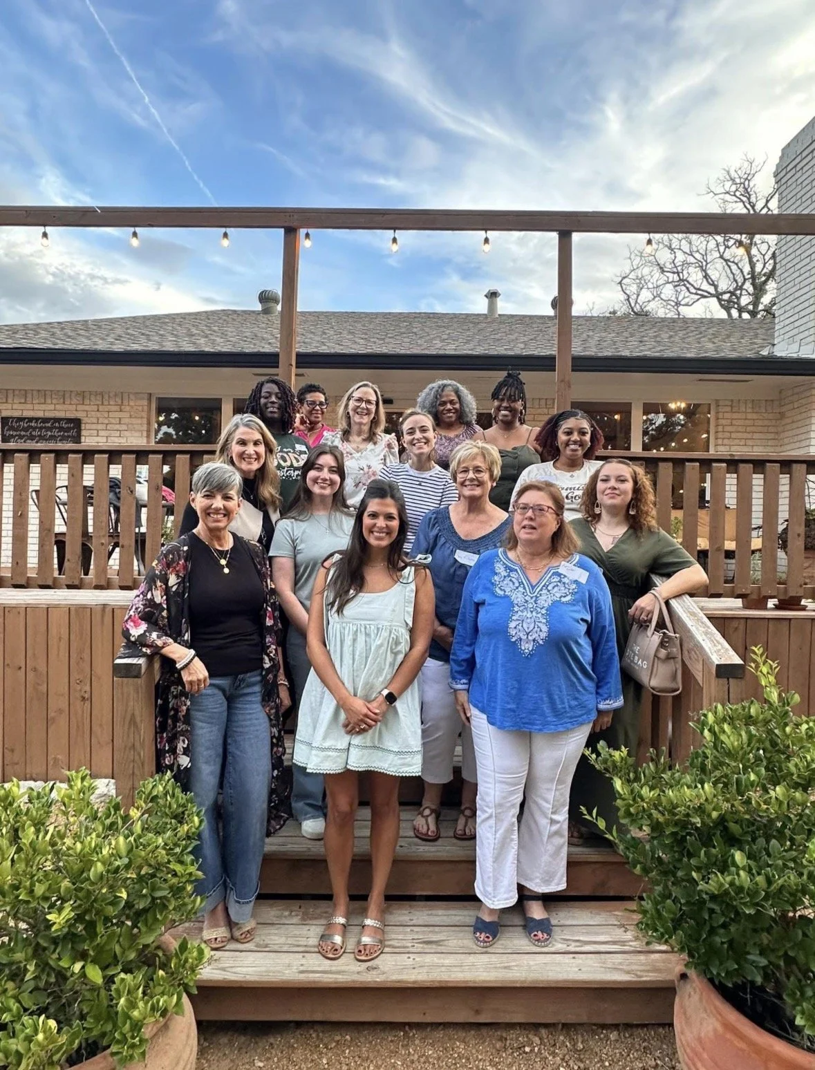 Group of women including Kenya Brown and Barbie Armenta after a wonderful speaking event during Brave Co which is hosted ever once a week on the first Tuesday.