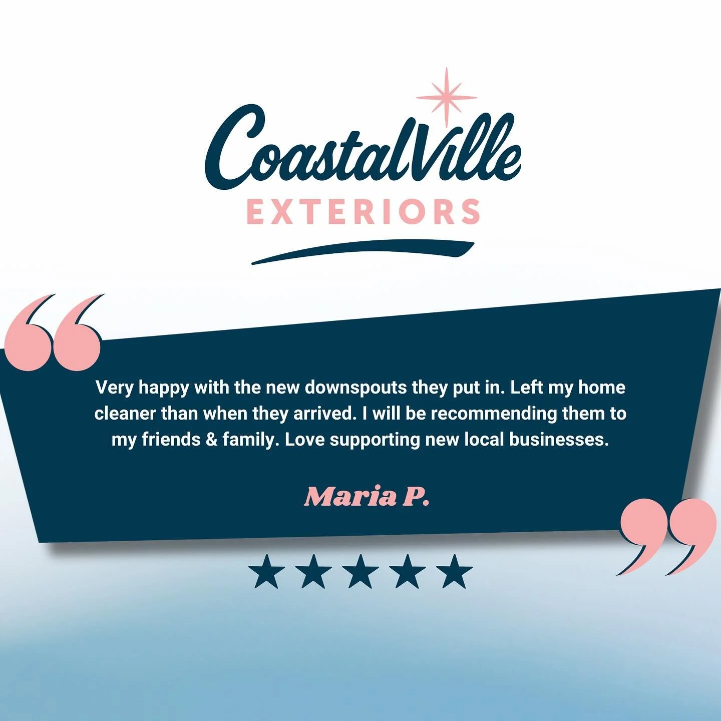 Fresh downspouts and 5⭐️ feedback!  Can&rsquo;t ask for much more than that!

Big thanks to our local community for keeping us busy this season.