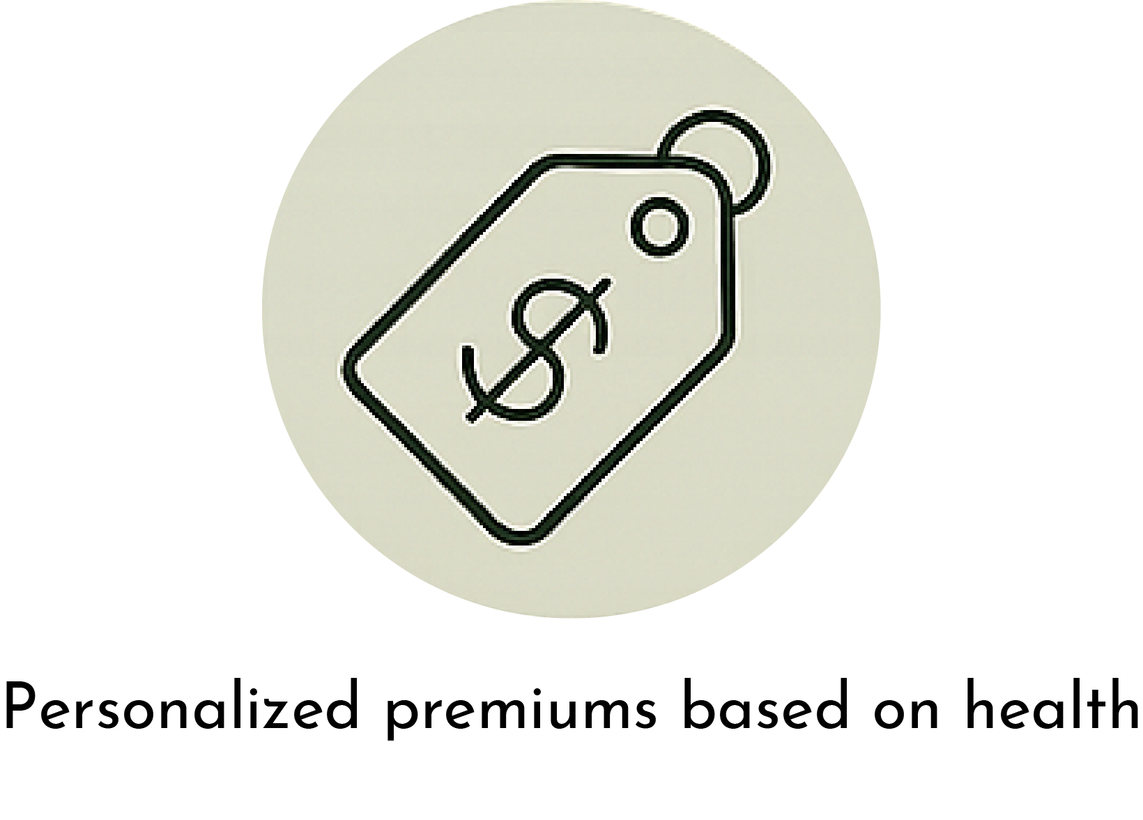 Icon of a price tag with a dollar sign in the center