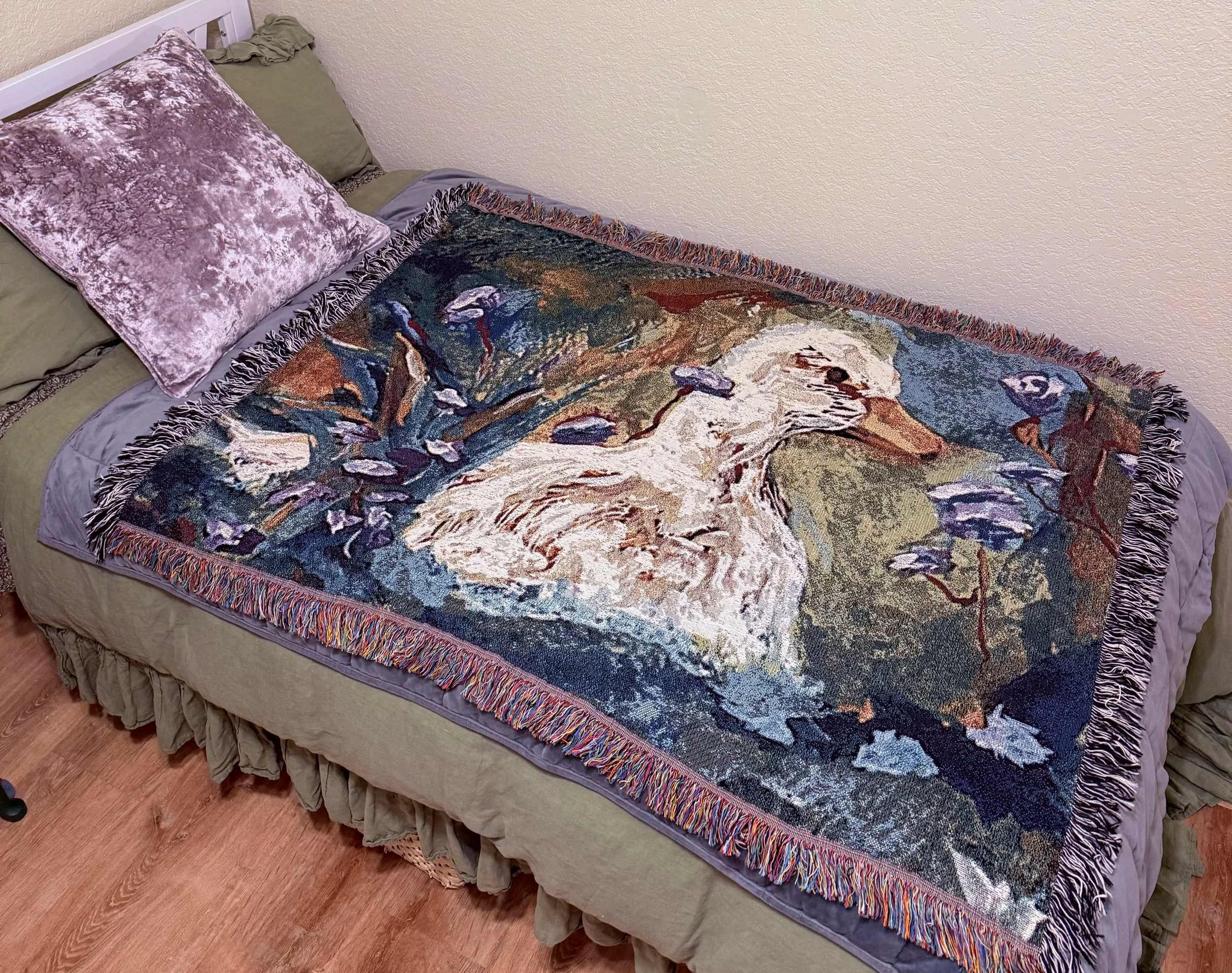 "Lil Ducky" Jacquard Woven Blanket Tapestry