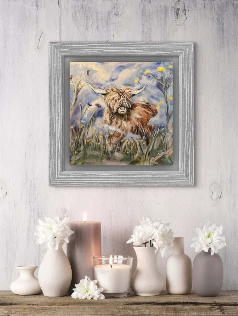 Dreaming Bull 6x6 Giclée Art Print
