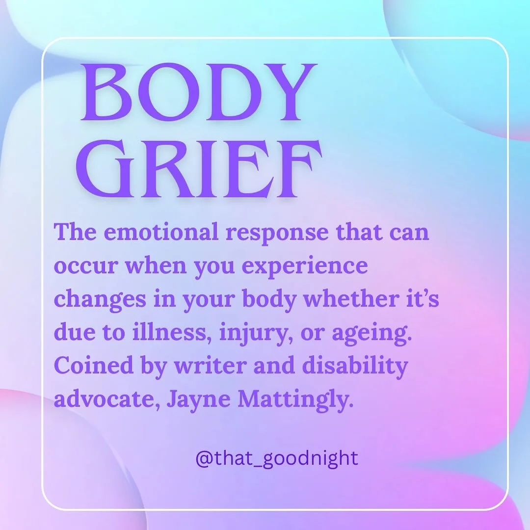 Next Tuesday I am holding a grief salon for Body Grief (link in bio). This is a type of grief that everyone experiences at some point but we rarely name or talk about. 
Do you have body grief?